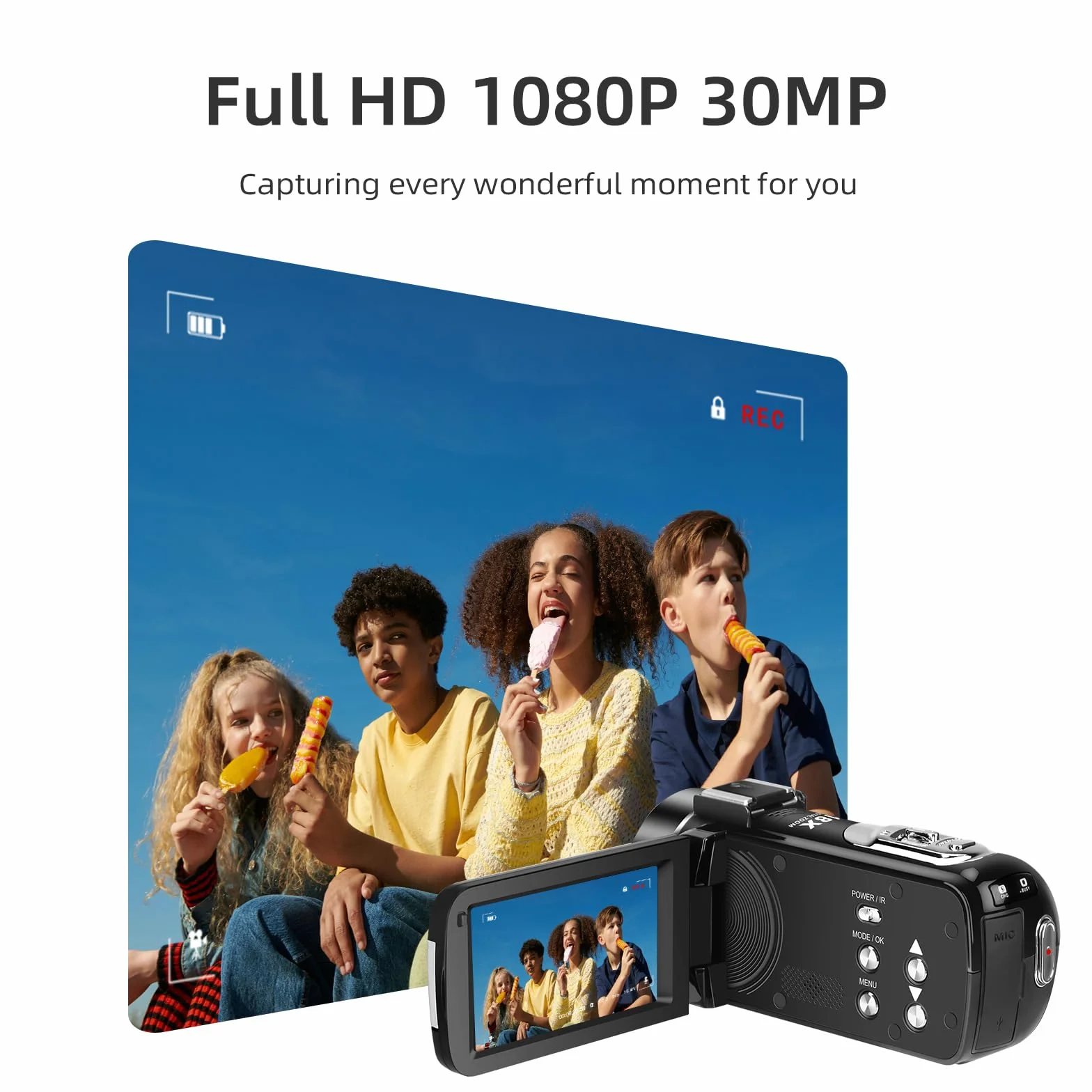 Ordro B320 Kamera 1080P 30MP 16GB Noktowizor Zoom Cyfrowy
