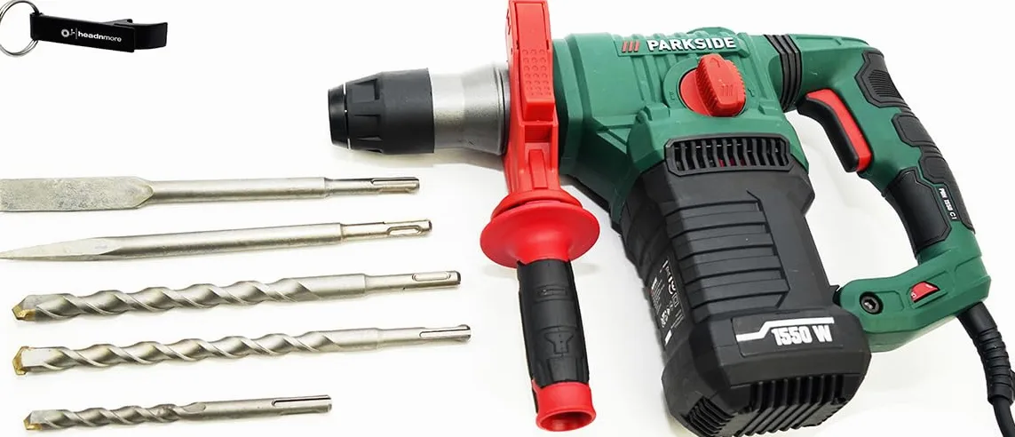 HEADNMORE® Bundle - PARKSIDE® młot udarowo-obrotowy PBH 1550 + HEADNMORE® breloczek do kluczy