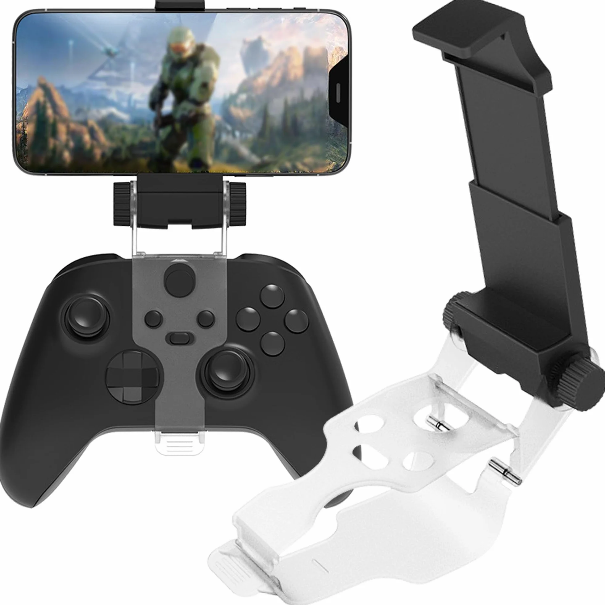 MINGZE Xbox Series X/ONE/S/X uchwyt na telefon regulowany zacisk składany 3-punktowy