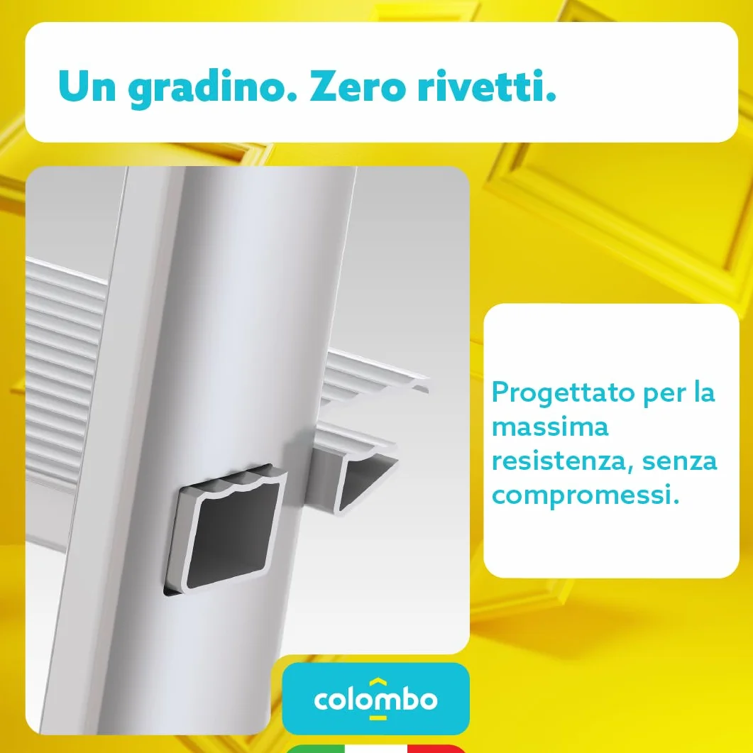 Drabina STARK z aluminium i stali, 4 stopnie