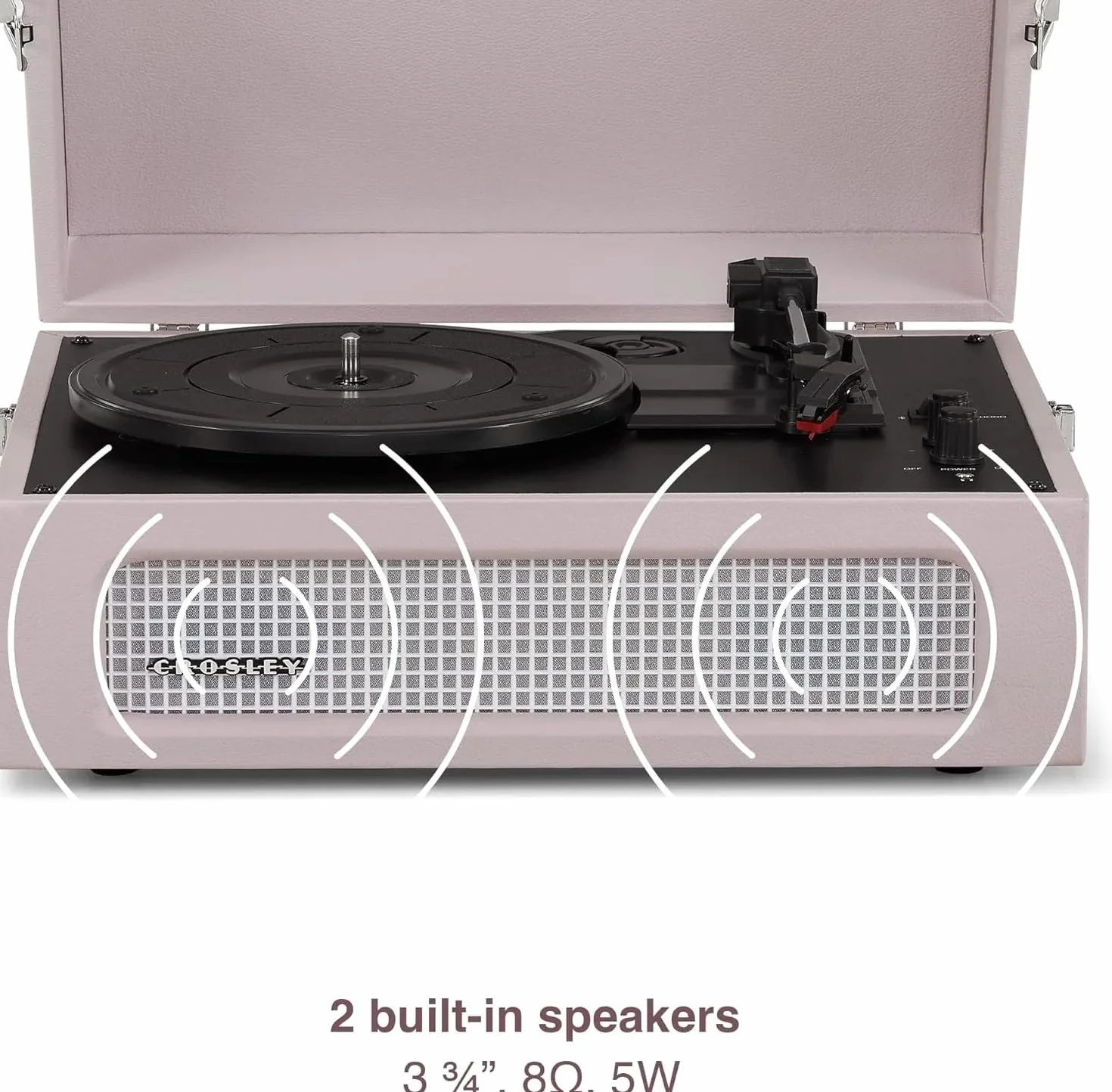 Crosley Voyager gramofon z Bluetooth i AUX 3-biegowy odtwarzacz winylowy 7" 10" 12" przenośny ametyst