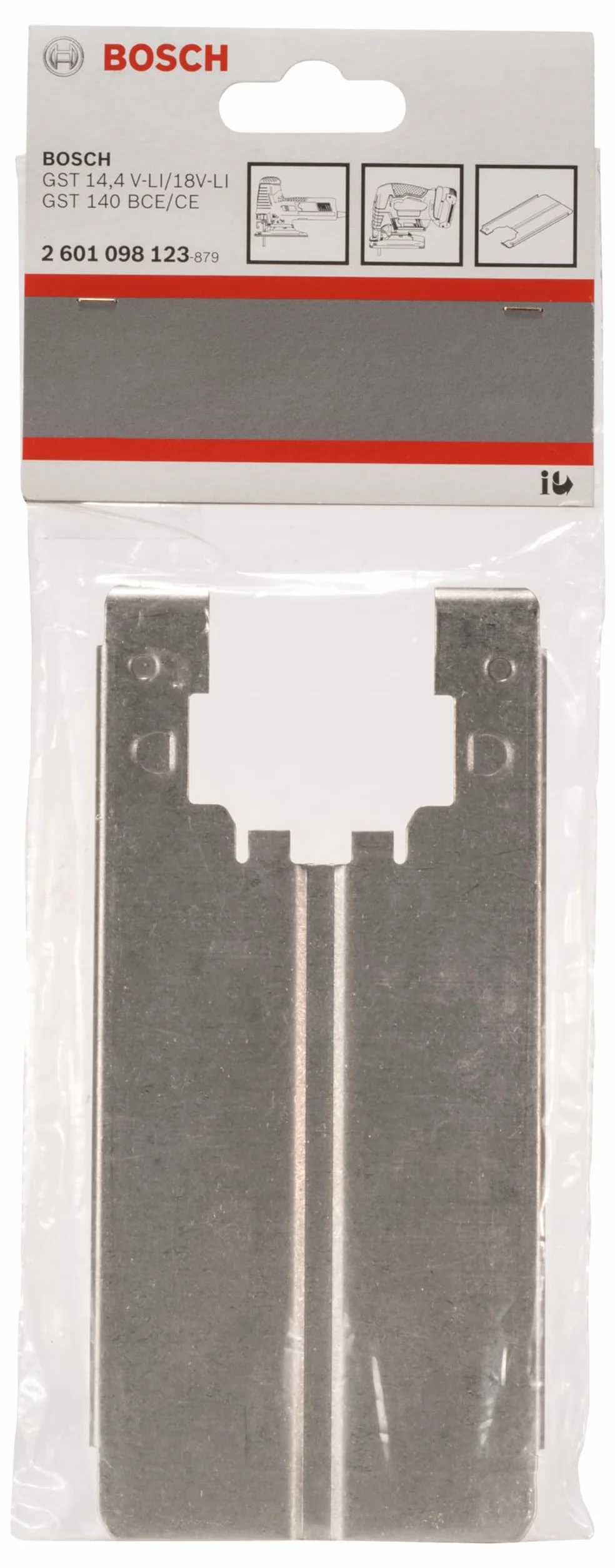 Bosch Professional 1x Płyta metalowa do stopy (Metalowa płyta bazowa do GST 14,4 V-LI/GST 140 BCE/GST 140 CE/GST 18.0 V-LI, Osprzęt do wyrzynarek)