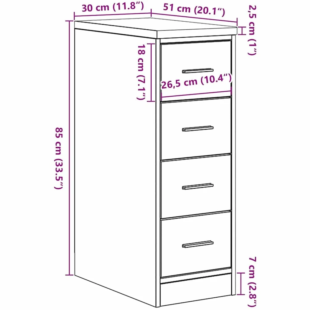 vidaXL Garażowa szafka do przechowywania Biała 30x51x85 cm