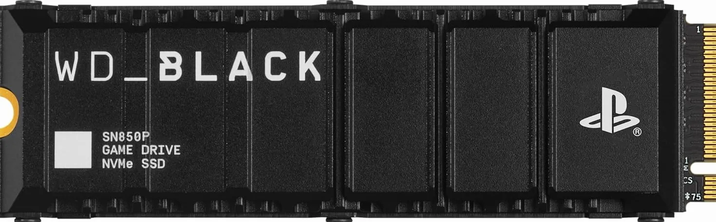 WD_BLACK 1 TB SN850P NVMe SSD, oficjalna licencja na konsole PS5, prędkość odczytu do 7300 MB/s, M.2 2280, ekskluzywna konstrukcja radiatora