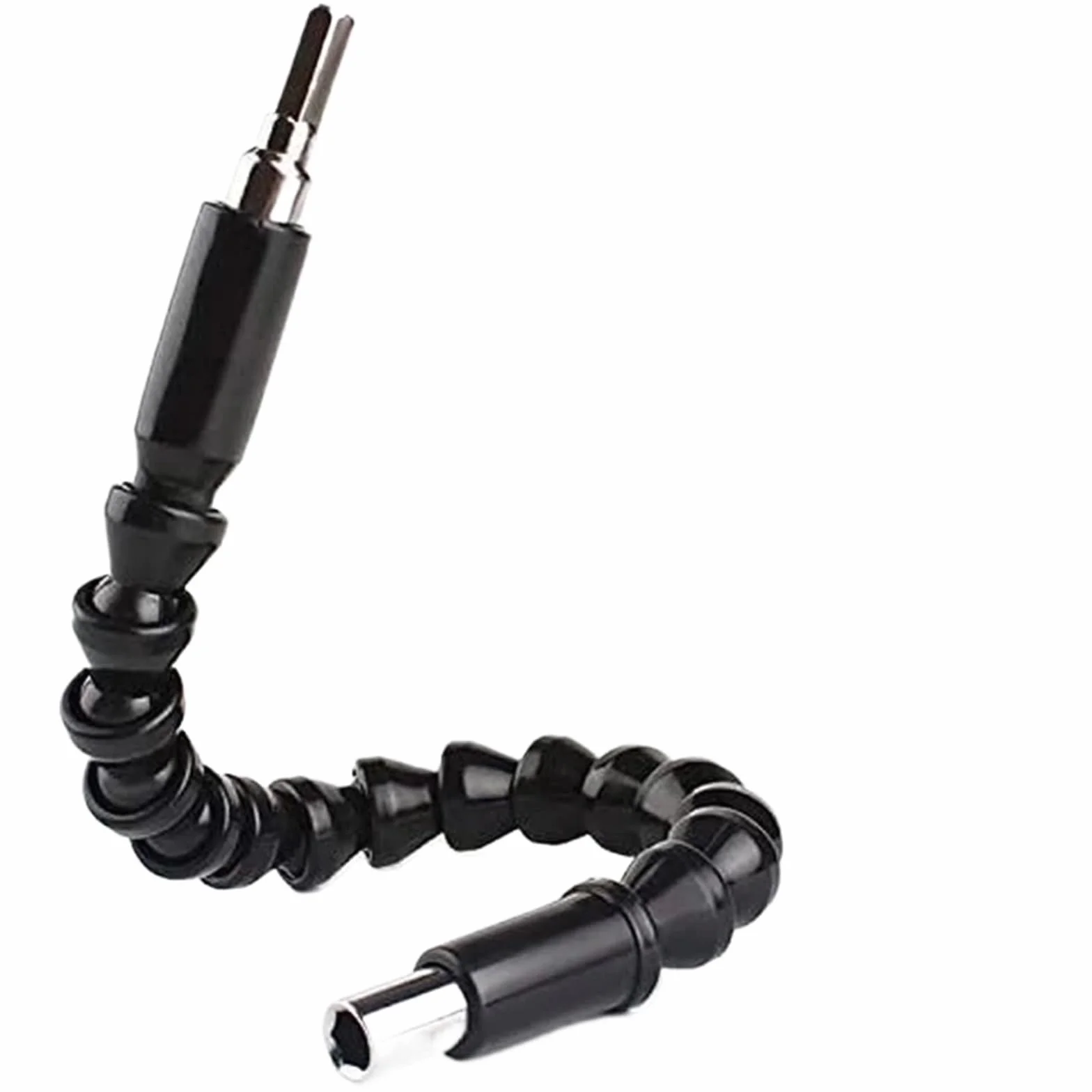 Adapter przedłużki wiertła, Elastyczna przedłużka do wiertarki i wkrętarki z trzpieniem sześciokątnym 1/4 cala, czarna, różne rozmiary(200mm and 295mm)