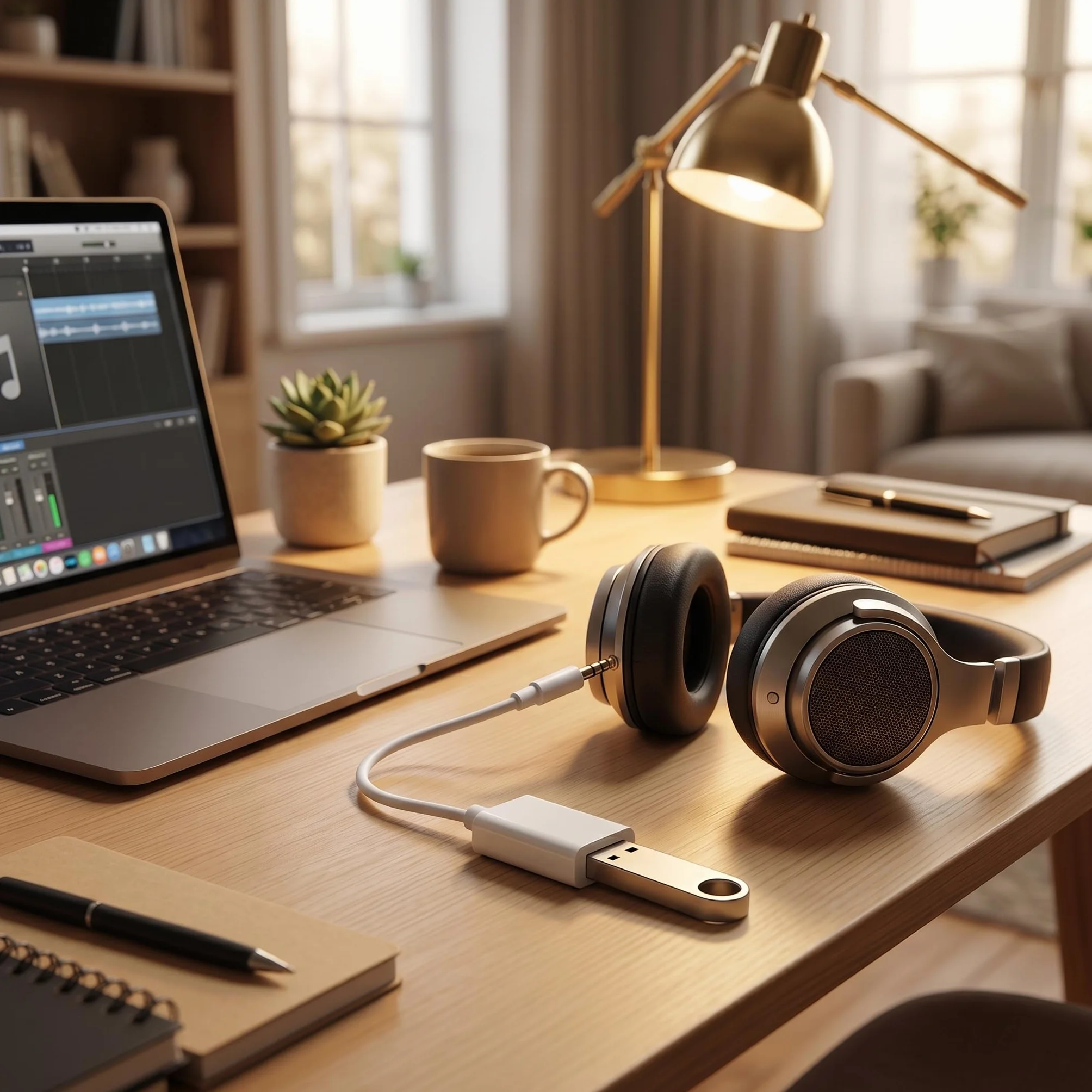 Adapter USB na AUX, 3,5 Mm Wtyk Męski na USB żeński Przewód AUX Adapter Konwertera