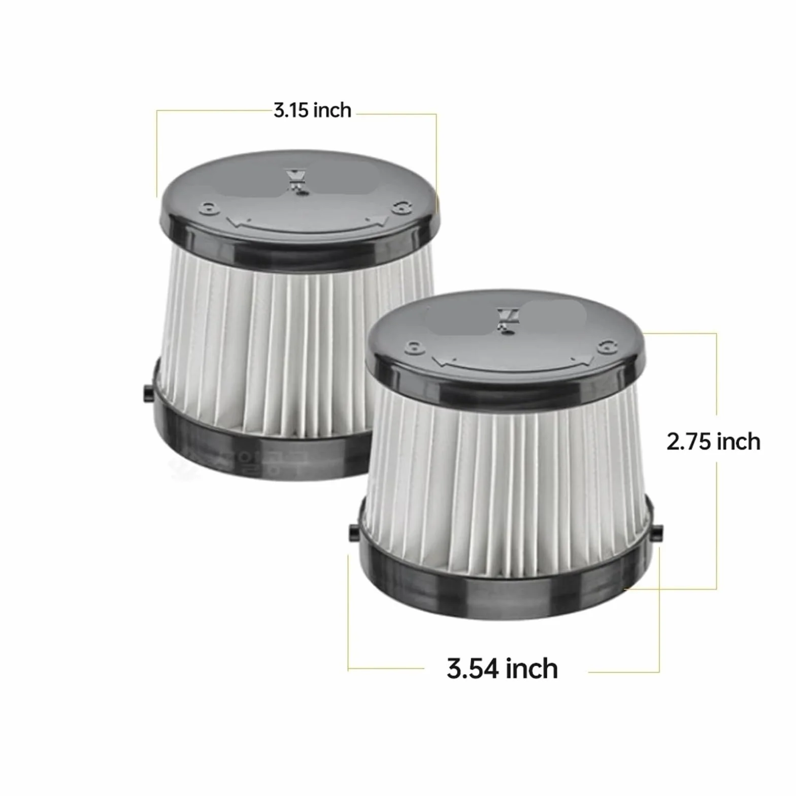 Filtr DCV501H zamienny, filtr HEPA 2 sztuki, kompatybilny z odkurzaczem DEWALT 20 V DCV501LN, akcesoria do elektronarzędzi