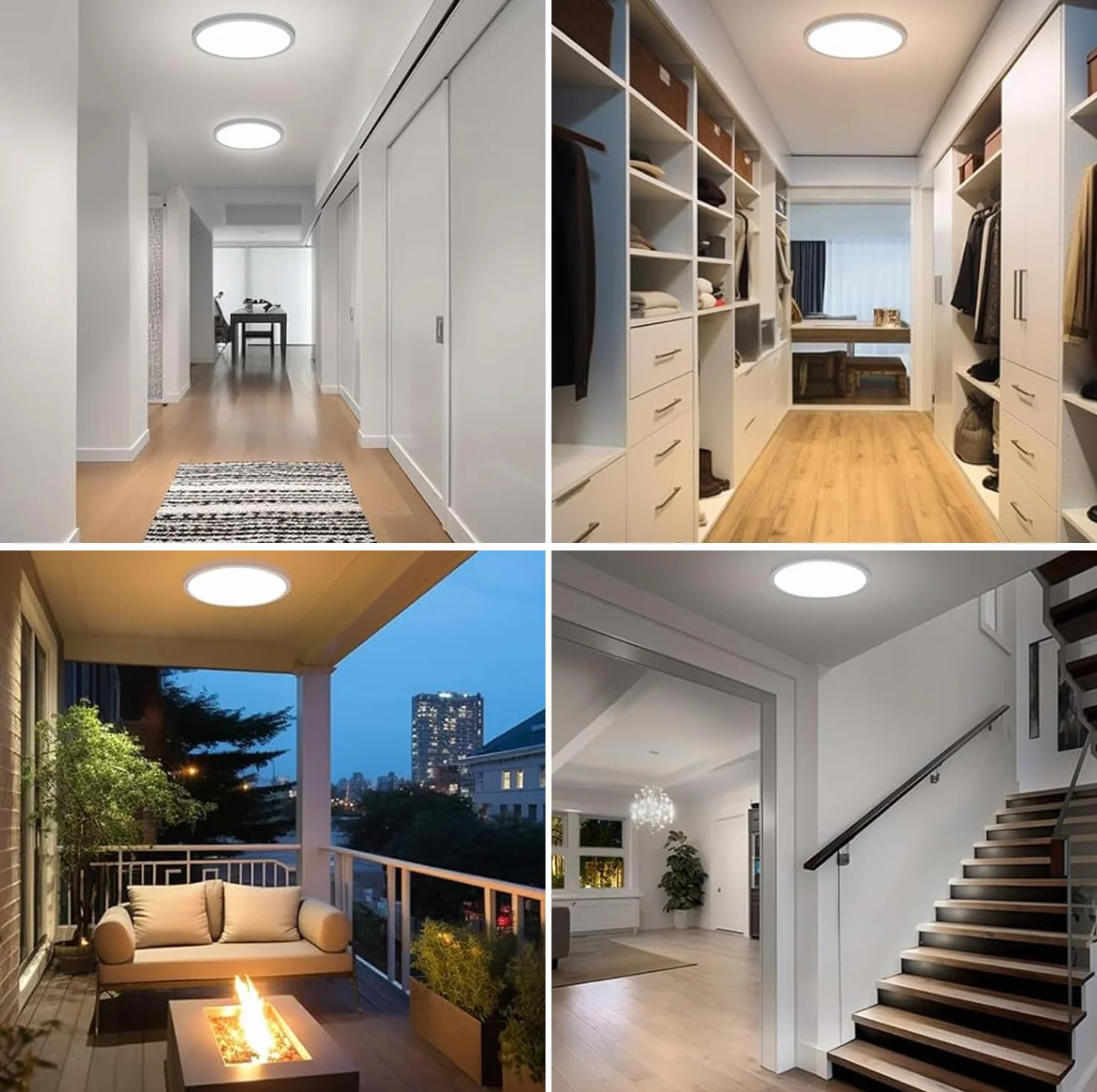 Alexa LED Lampa Sufitowa, 30W 2200LM Smart Lampy Sufitowe z Pilotem, Dimmable RGB Colour Changing Flush Lighting Dla Sypialni Pokój Dziecięcy Przedpokój Balkon (2700-6500K)