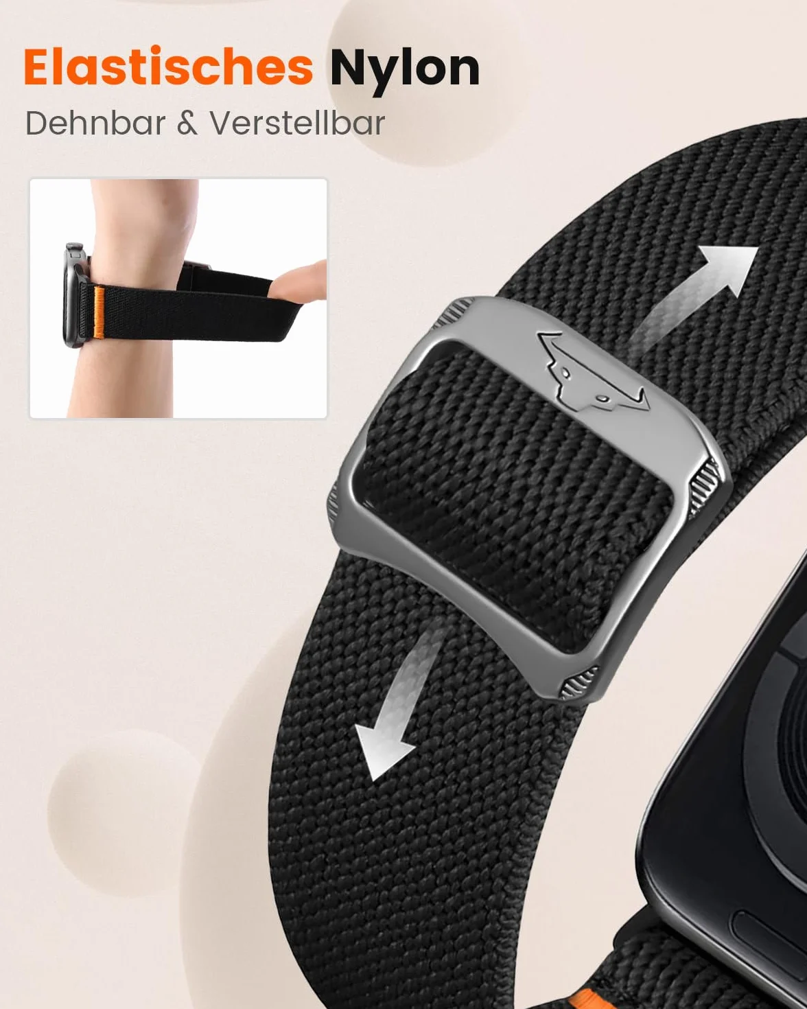 SimpleThings Elastyczny nylonowy pasek sportowy do Apple Watch 38-46 mm kompatybilny z iWatch SE 1-10