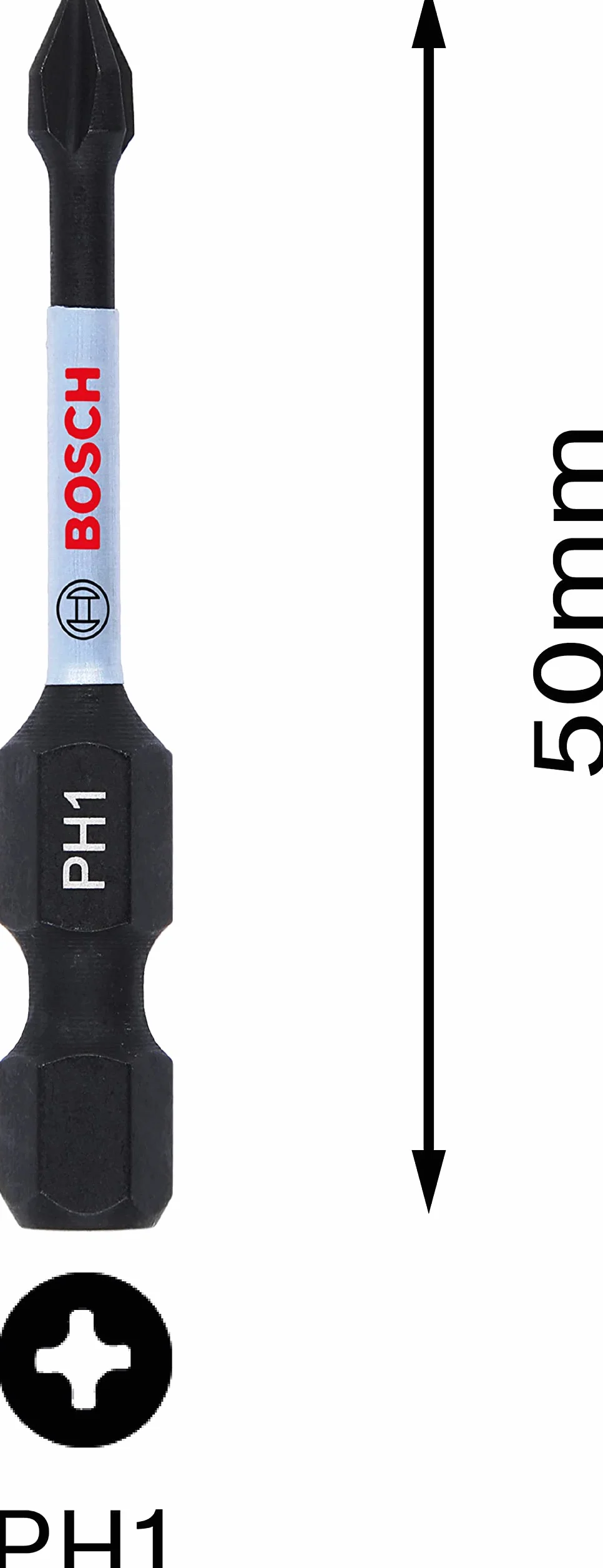 Bosch Professional 1 bity do wkrętarki Impact Control PH1 (50 mm, trzpień sześciokątny, Pick and Click, osprzęt wkrętarki udarowej)