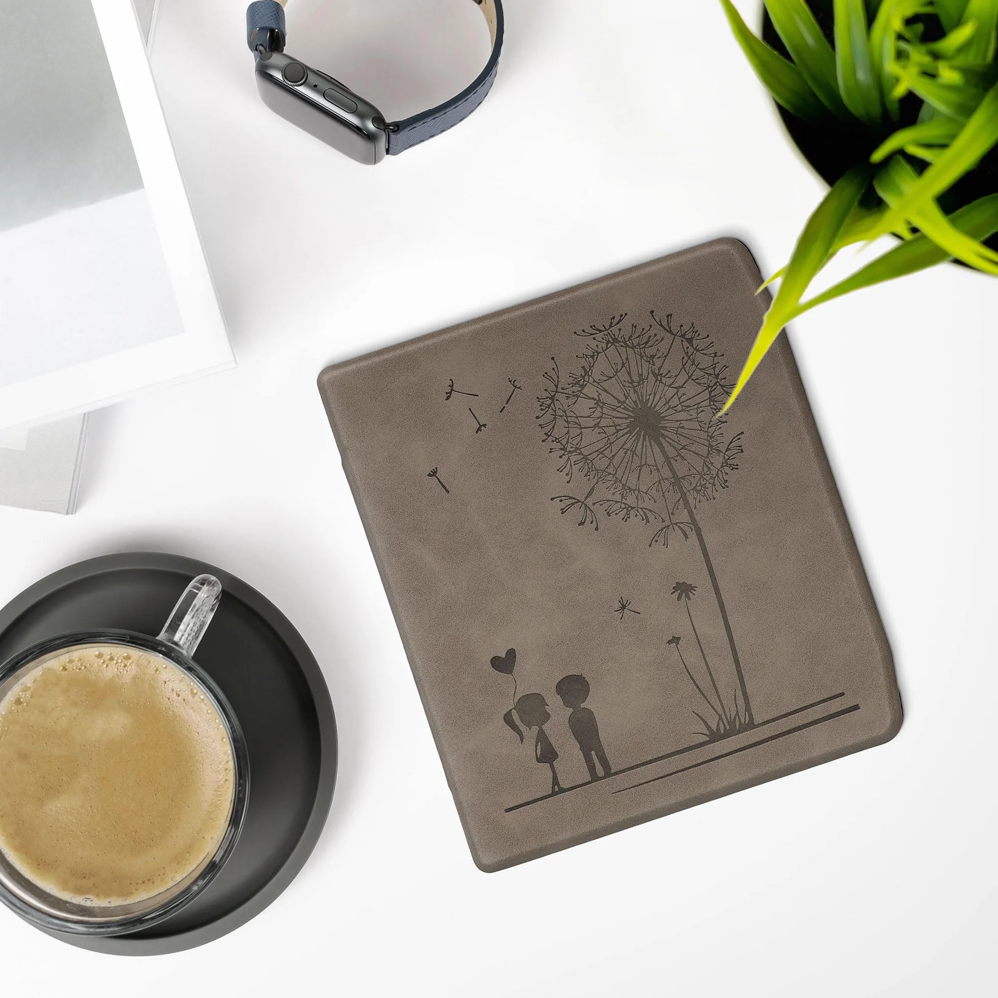 kwmobile Pokrowiec kompatybilny z Pocketbook Era/Era Color Cover - Etui na czytnik e-booków - Dandelion Love Grey