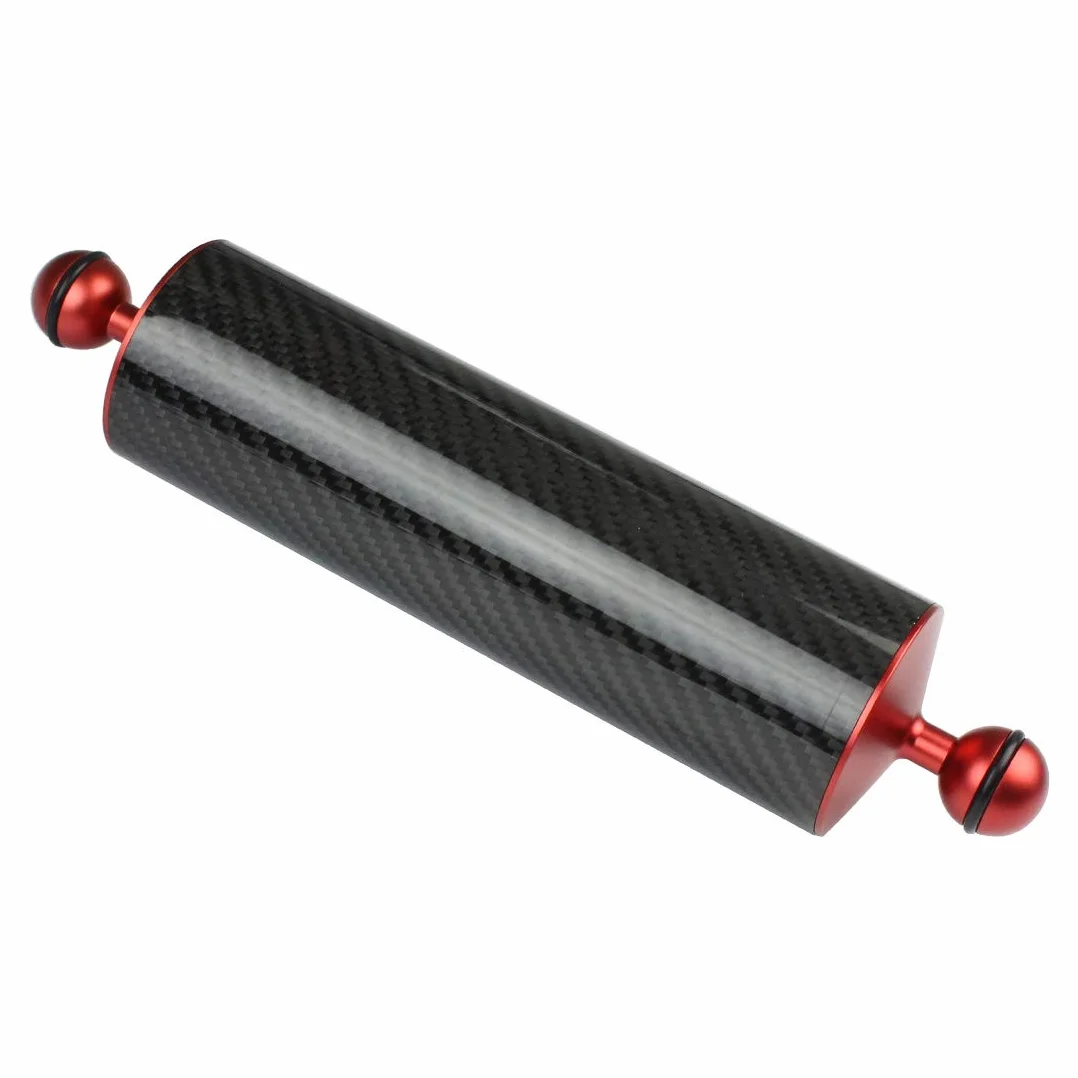 Pływająca ramię z włókna węglowego D60 mm do kamery podwodnej taca nurkowania 25 cm czerwona