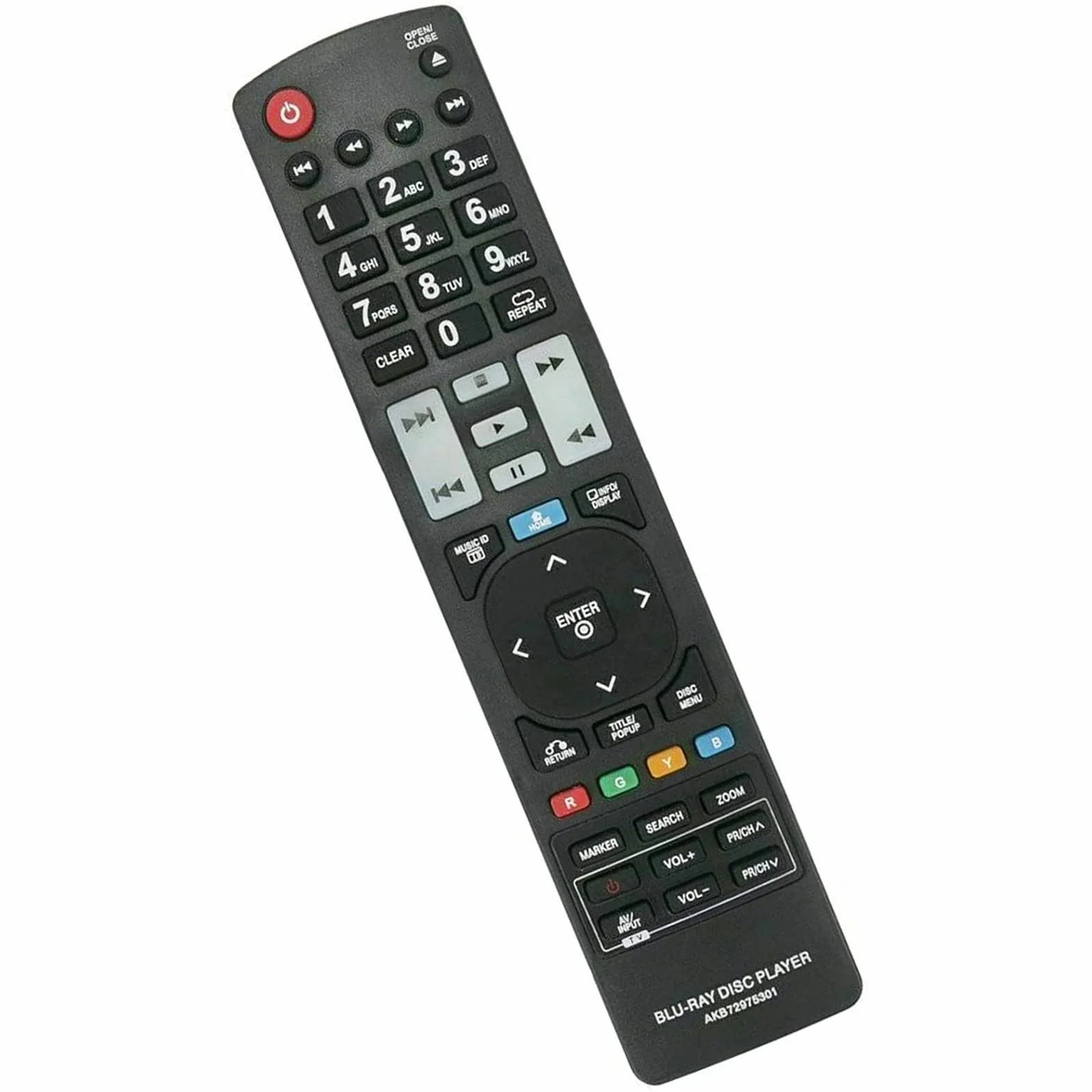 AKB72975301 pilot zastępczy pasuje do odtwarzacza płyt Blu-ray LG BD370 BD550 BD561 BD561N BD570 BD572 BD572N BD580 BD592 BD592N BD592N BD592N 580 x 580BX585