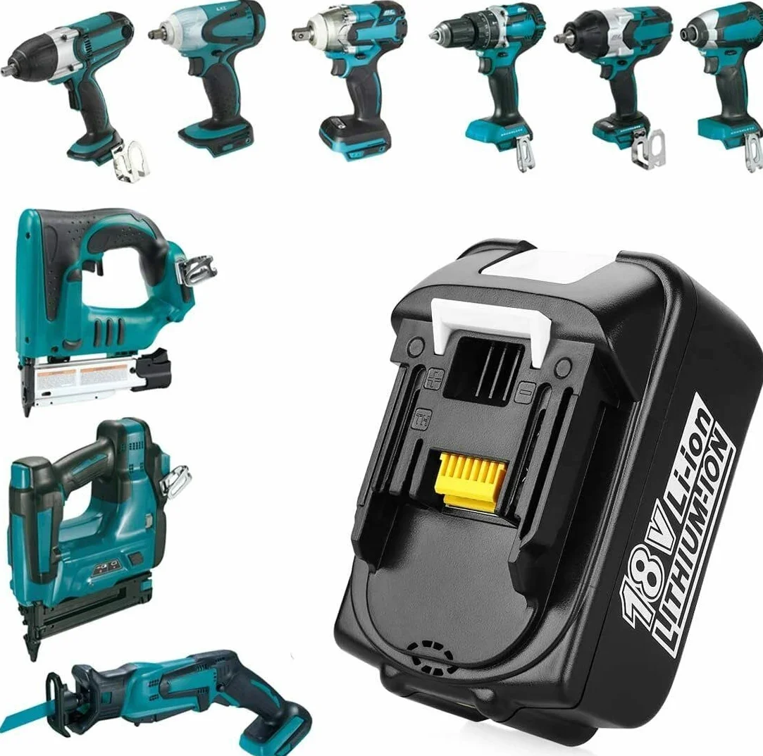 2 x wymienne baterie BL1850B 5000 mAh + ładowarka 18V 5 Ah do Makita DC18RC 3A, kompatybilne z BL1860B, BL1830B, do kosiarek DLM431Z, DLM380Z, DUC353Z, DHR171Z, DHP482Z