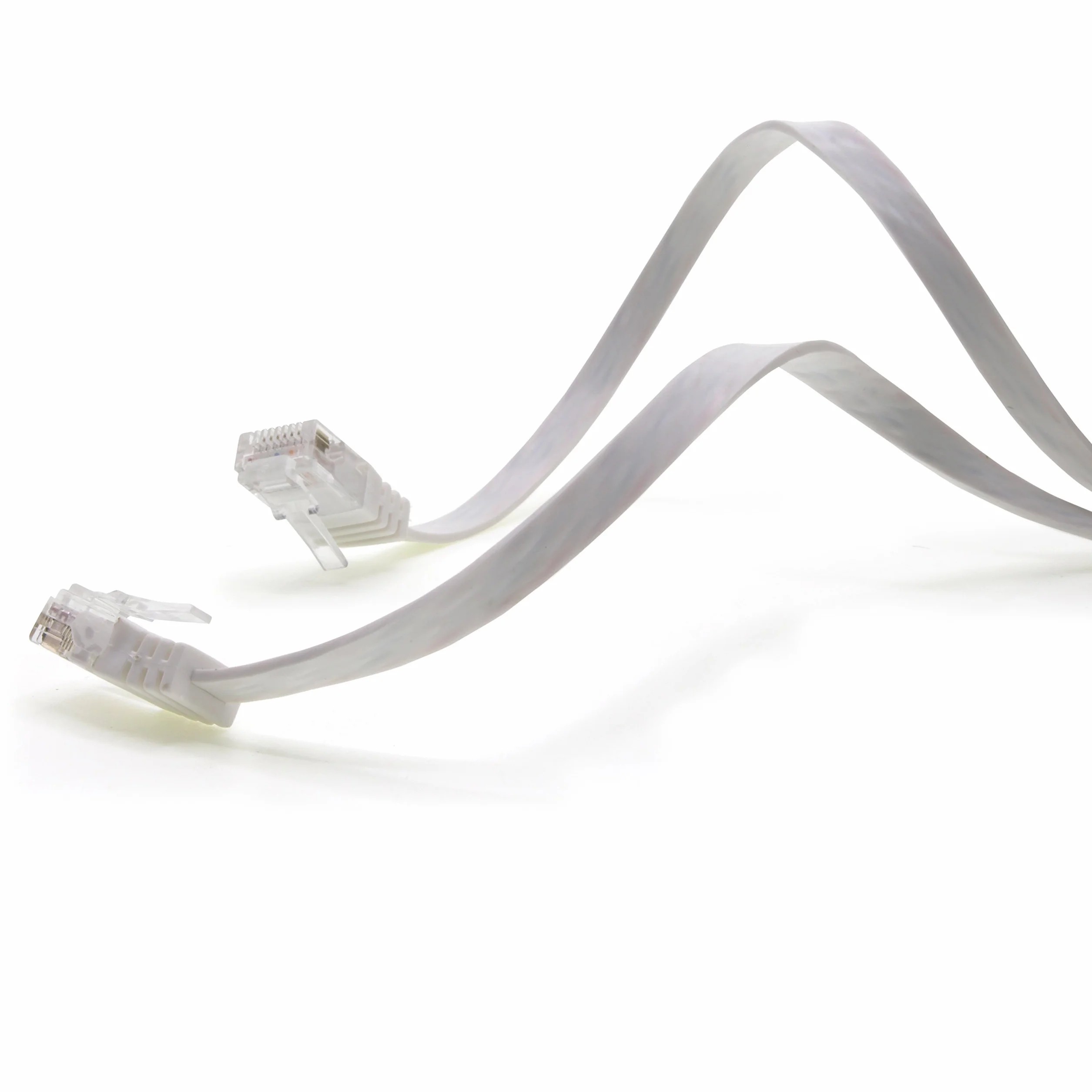 1aTTack.de Kabel płaski CAT5 CAT 5 10 m | biały - 1 sztuka | 10/100/1000 Mbit/s | kabel sieciowy LAN | płaski | wąski | kabel krosowy | wstążka | kabel LAN