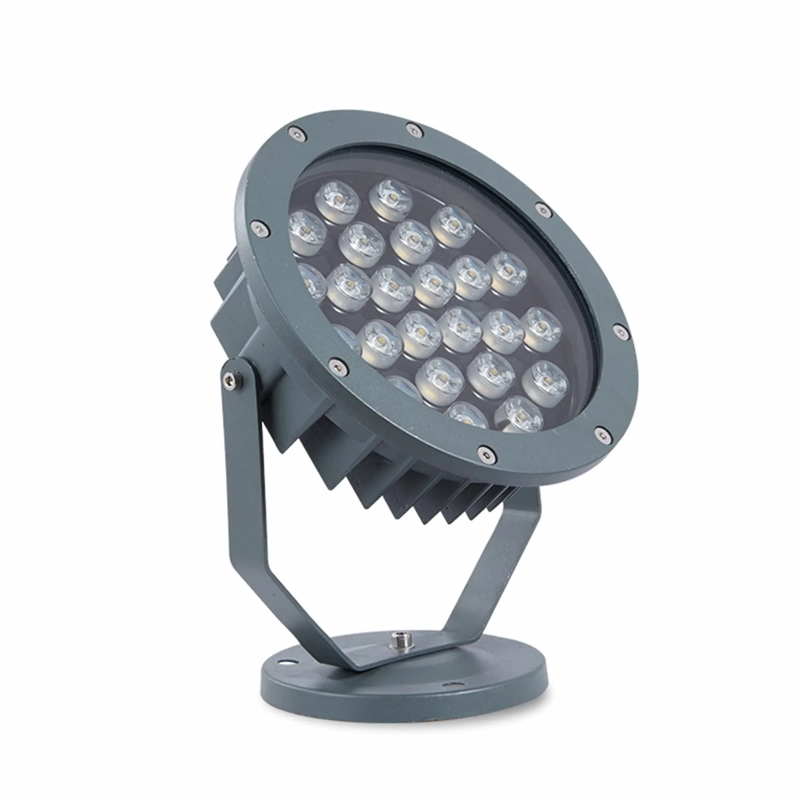 Lampy solarne zewnętrzne, Lampa ścienna o wysokiej jasności, okrągła, ogrodowa, punktowa(Cold White,12W)
