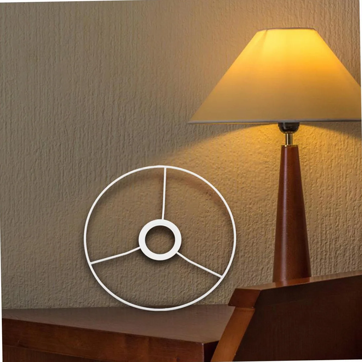 OSALADI 1para z Ramką Klosza Metalowa Konstrukcja Do Lamp Sufitowych i Stołowych Okrągła Elegancki Design Łatwa Instalacja Idealna Do Różnych Przestrzeni