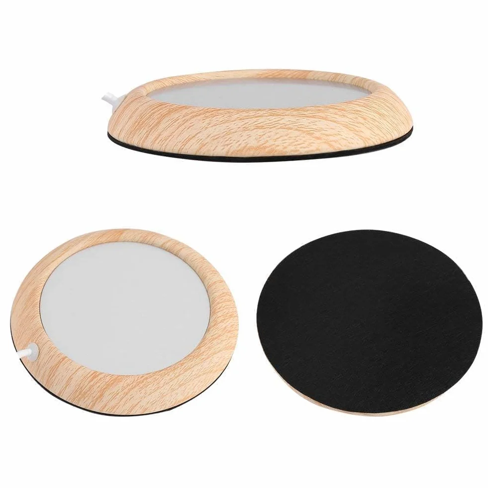 Garosa podgrzewacz do filiżanek 4 cali, mata grzewcza USB 5 V z funkcją utrzymywania ciepła 176°F/80℃ dla kawy, kakao, herbaty i mleka