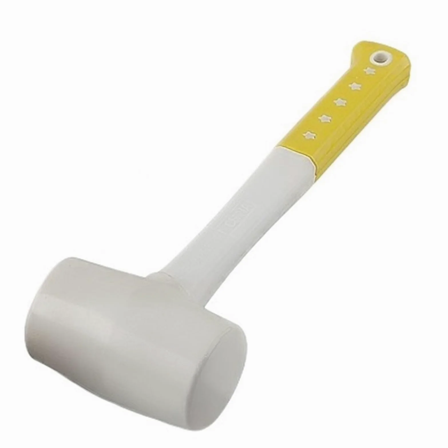 Młotek gumowy, 1 szt. Wytrzymały biały gumowy młotek do montażu płytek ceramicznych, kleju plastikowego, 55 mm, 60, 70 średnicy z uchwytem antypoślizgowym(60mm Diameter)