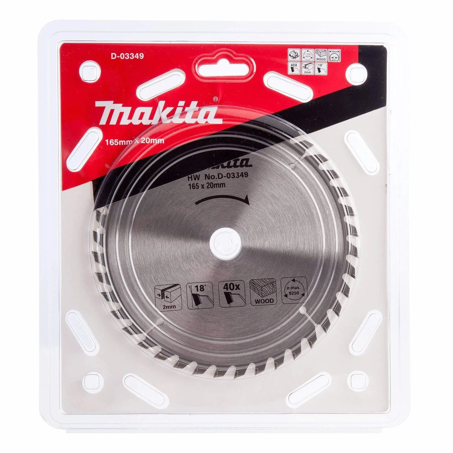 Makita Ostrze piły HM 165 x 20 x 40 Z, D-03349