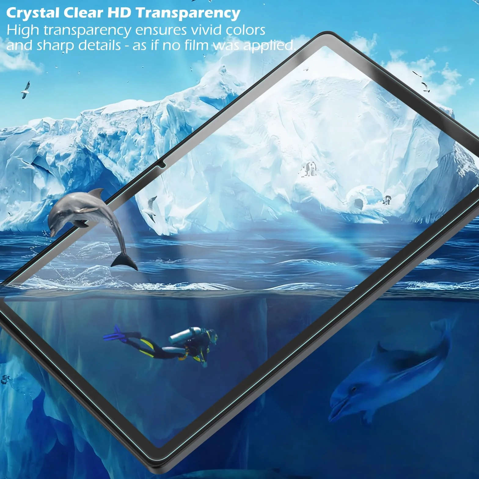 Hianjoo Ochraniacz ekranu kompatybilny z Samsung Galaxy Tab A11+/ Tab A9+ 27.9 cm, szkło hartowane z tacą montażową [czystość HD] [twardość 9] [odporne na zarysowania] [łatwa instalacja]