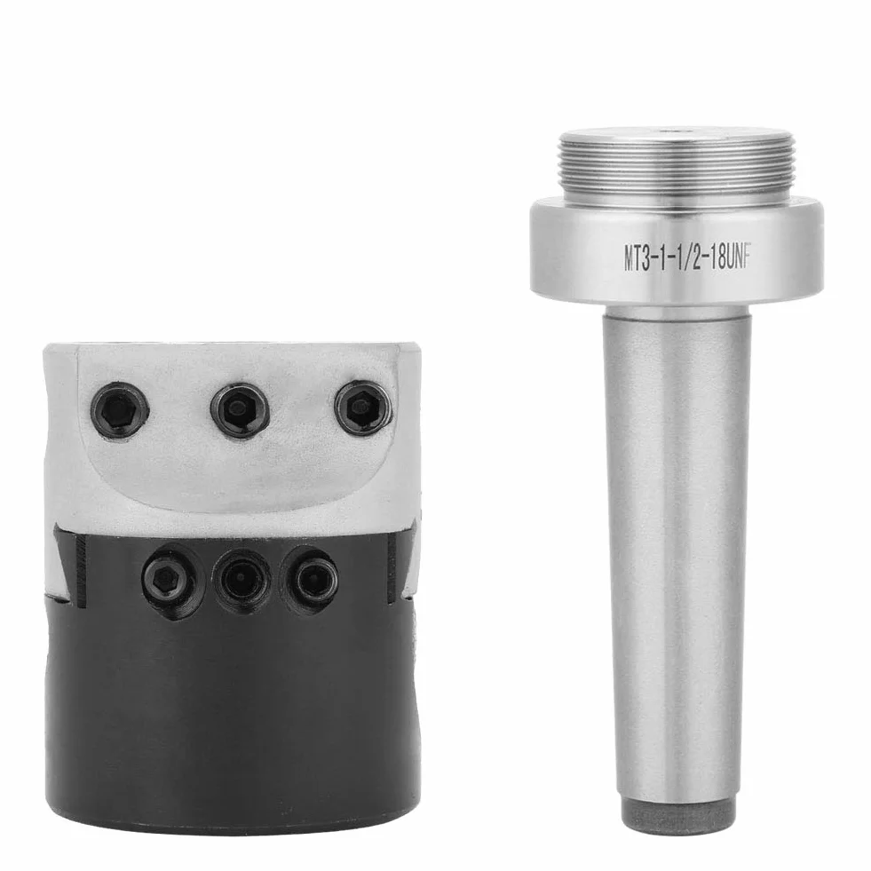 MT3-M12 Taper Collet Chuck Głowica Wytaczająca Mt3 Uchwyt Twarzy Arbor Adapter Narzędzia Frezarskie CNC + 2 Cal Tokarka Wytaczająca Głowica