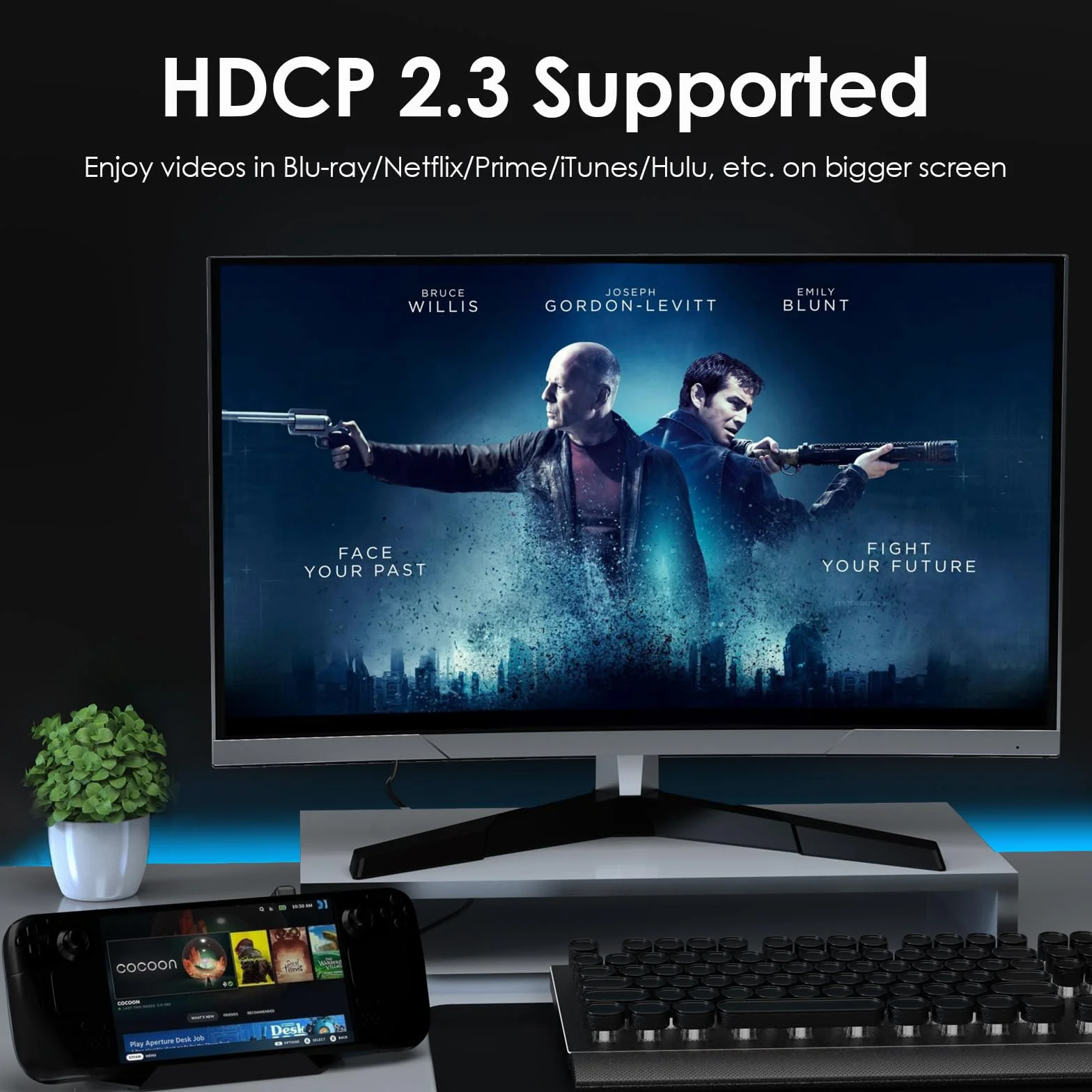 WAVLINK Stacja dokująca 6 w 1 do Steam Deck 4K 144 Hz HDMI 2.1 100 W PD USB 3.2 Gigabit RJ45