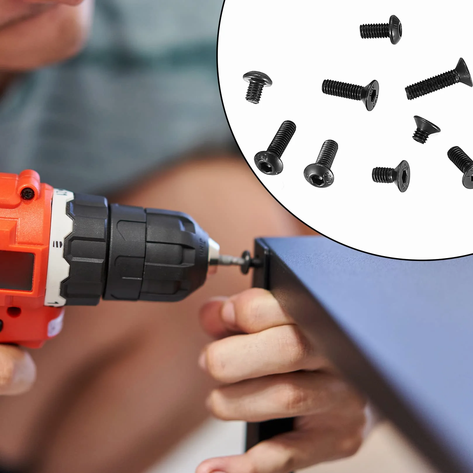 Śruby z łbem stożkowym M3 z łbem stożkowym z łbem sześciokątnym do drukarek 3D, maszyn metrycznych, czarne, 4 mm/6 mm/8 mm/10 mm/12 mm, czarne