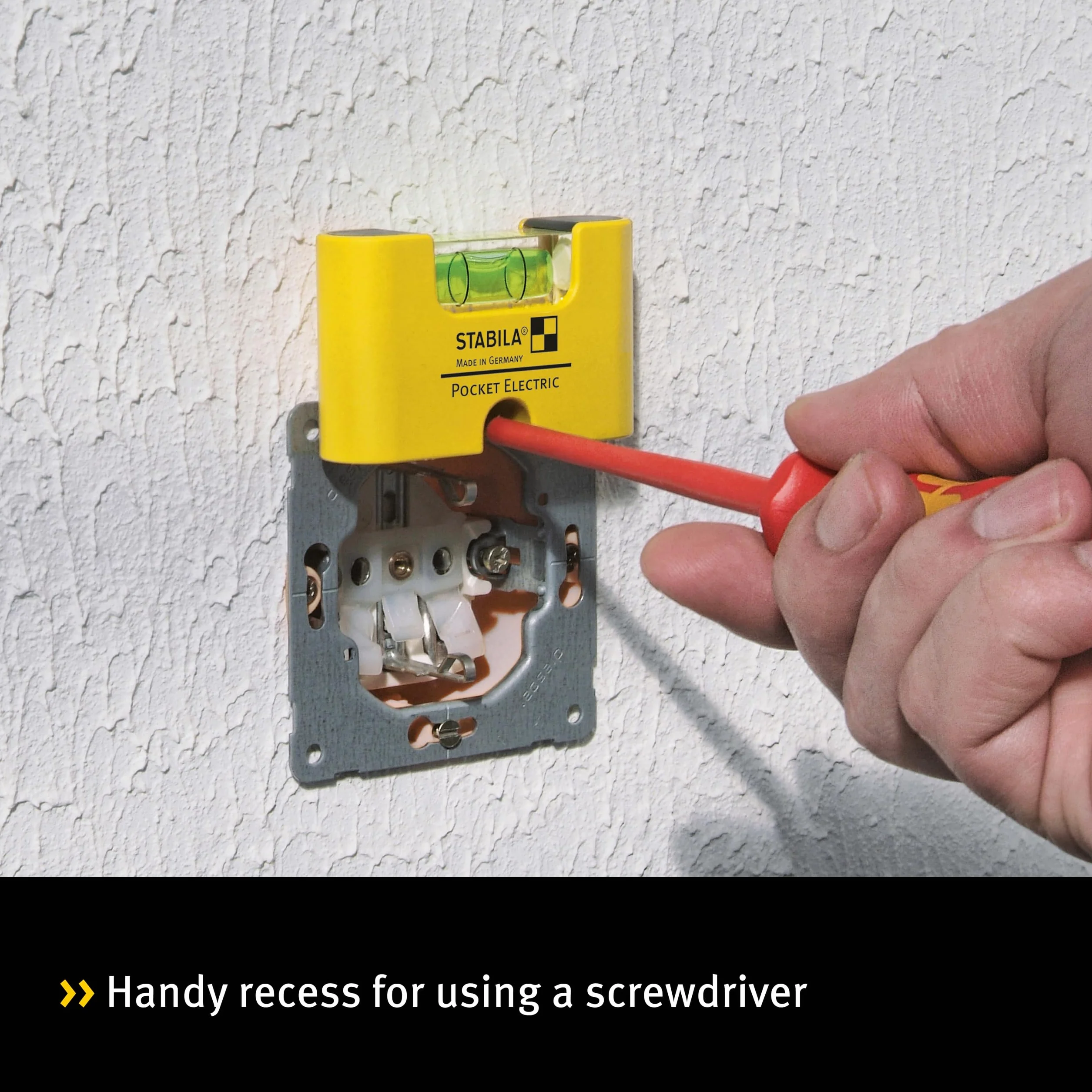 Stabila Typ 70 Pocket Electric Poziomica Kieszonkowa, Żółty, 7 cm