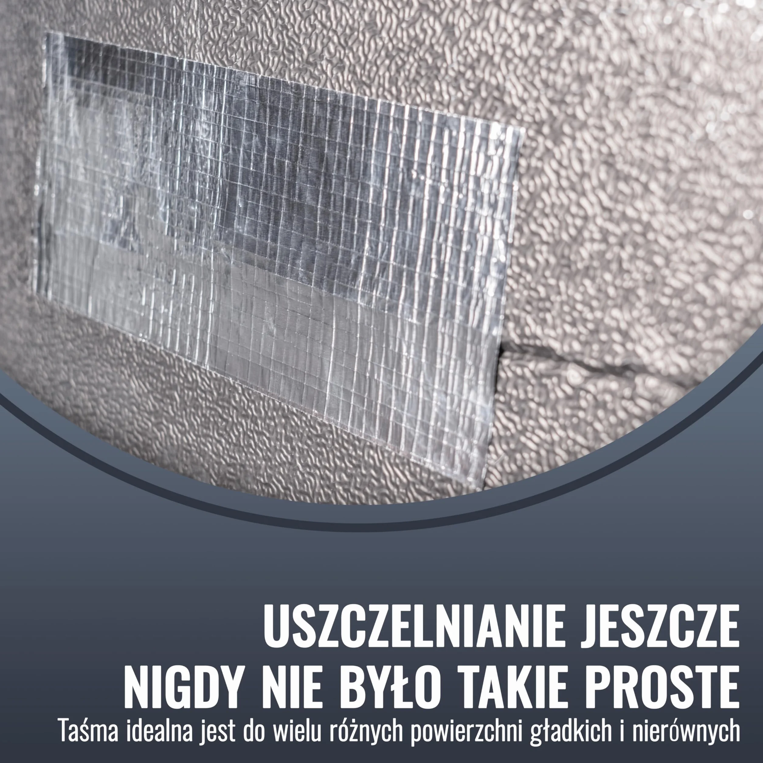Poppstar aluminiowa taśma klejąca, wzmocniona siatką do rur i izolacji (50 m x 48 mm) odporna na wysokie temperatury i parę, taśma aluminiowa 48mm samoprzylepna