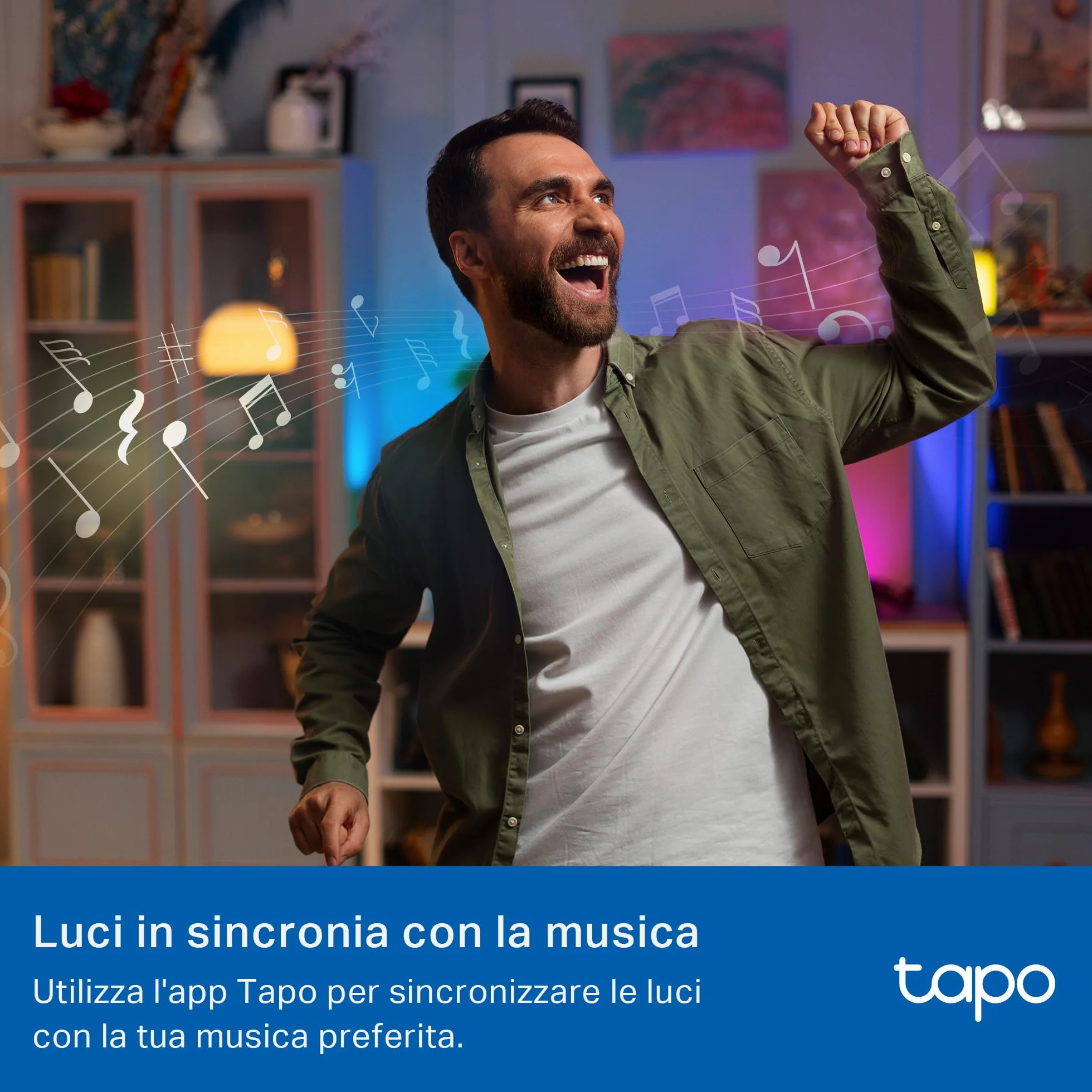 Tapo Żarówka Connected WiFi, wielokolorowa żarówka LED E14 2500K-6500K, możliwość ściemniania 40 W 470 lm, współpracuje z Alexa, sterowanie głosowe, oszczędność energii, L430C.
