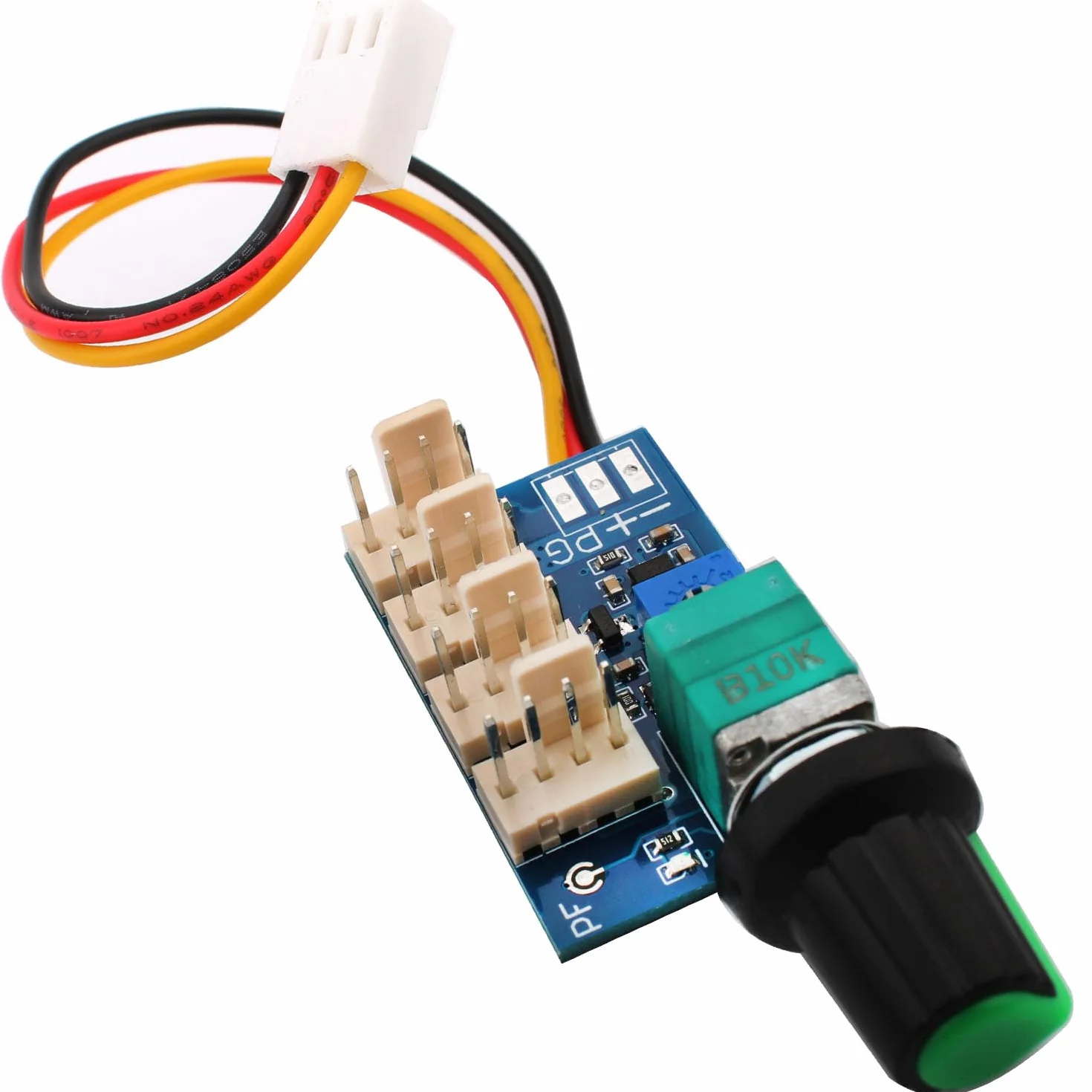 RUNCCI-YUN 1 opakowanie Regulator prędkości wentylatorów PWM, 3 porty pinowe, DC 0-12V 4 przewody 4P PC CPU 4 kanały Regulator prędkości wentylatorów przełącznik do obudowy PC