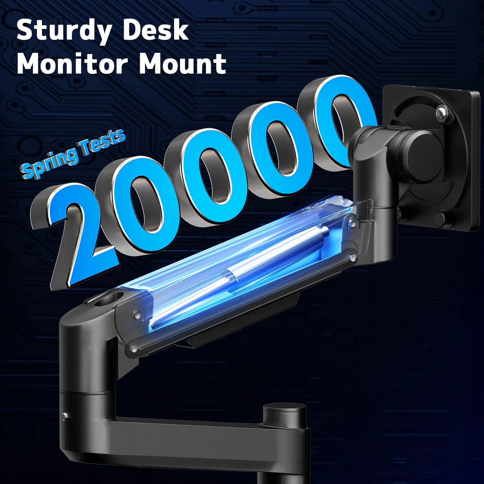 Ultrawide uchwyt na monitor wytrzymałe ramię sprężynowe gazowe do monitorów 17-57 cali nośność 2-20 kg VESA 75/100 mm czarny