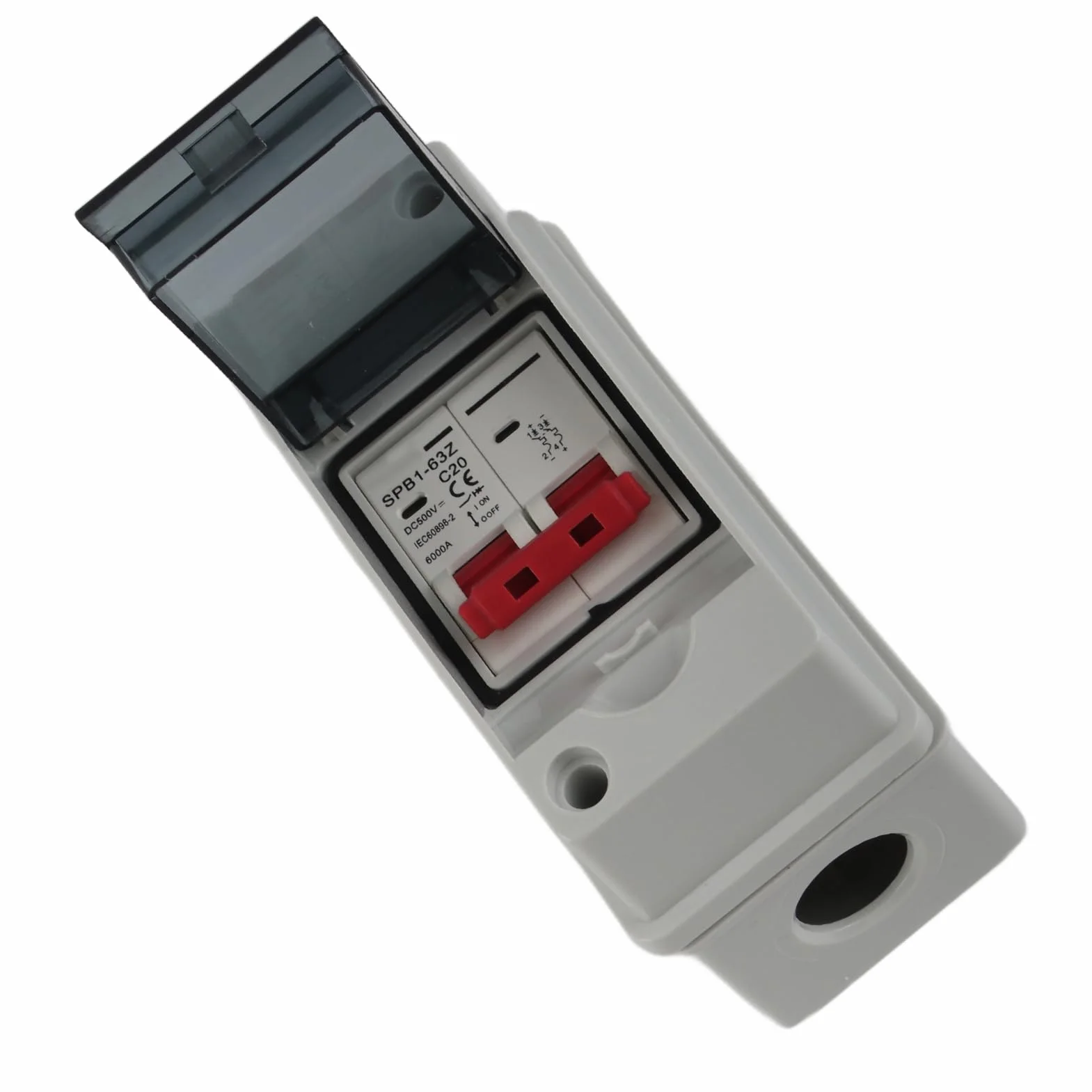 Przełącznik Izolujący DC DC, DC500V IP65 PV Rozłącznik Słoneczny Fotowoltaiczny Izolator Obwodu Miniaturowy Wyłącznik RV Box Wodoodporny (20A)