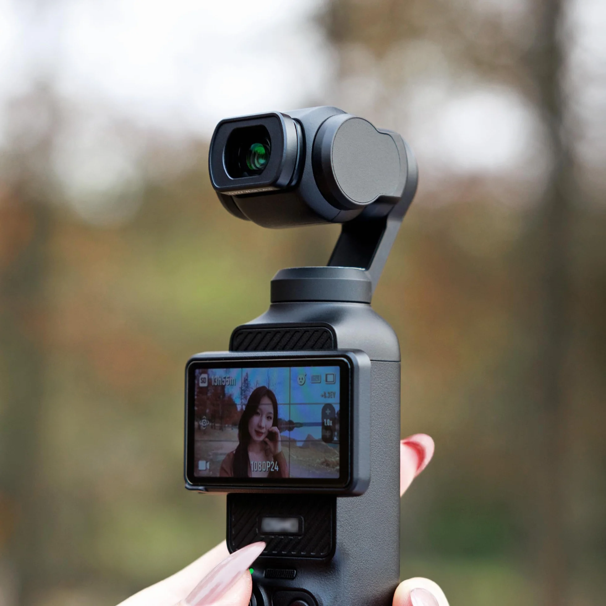 JJC Szerokokątny obiektyw kompatybilny z DJI Osmo Pocket 3, wielowarstwowy filtr magnetyczny 0,72x bez winietowania, akcesoria do aparatu akcji Pocket3