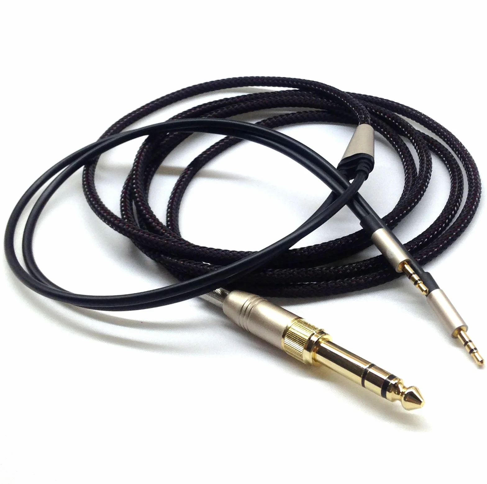 Hifiman zamienny kabel słuchawkowy HE400S HE-400I HE560 3,5 mm adapter 6,35 mm 2,5 mm przewód audio HIFI czarny 2 m
