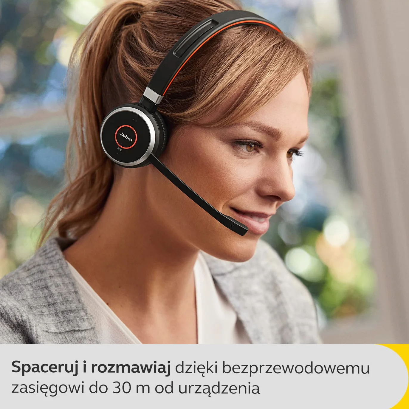 Jabra Evolve 65 SE bezprzewodowy zestaw słuchawkowy Bluetooth stereo z redukcją szumów, czarny