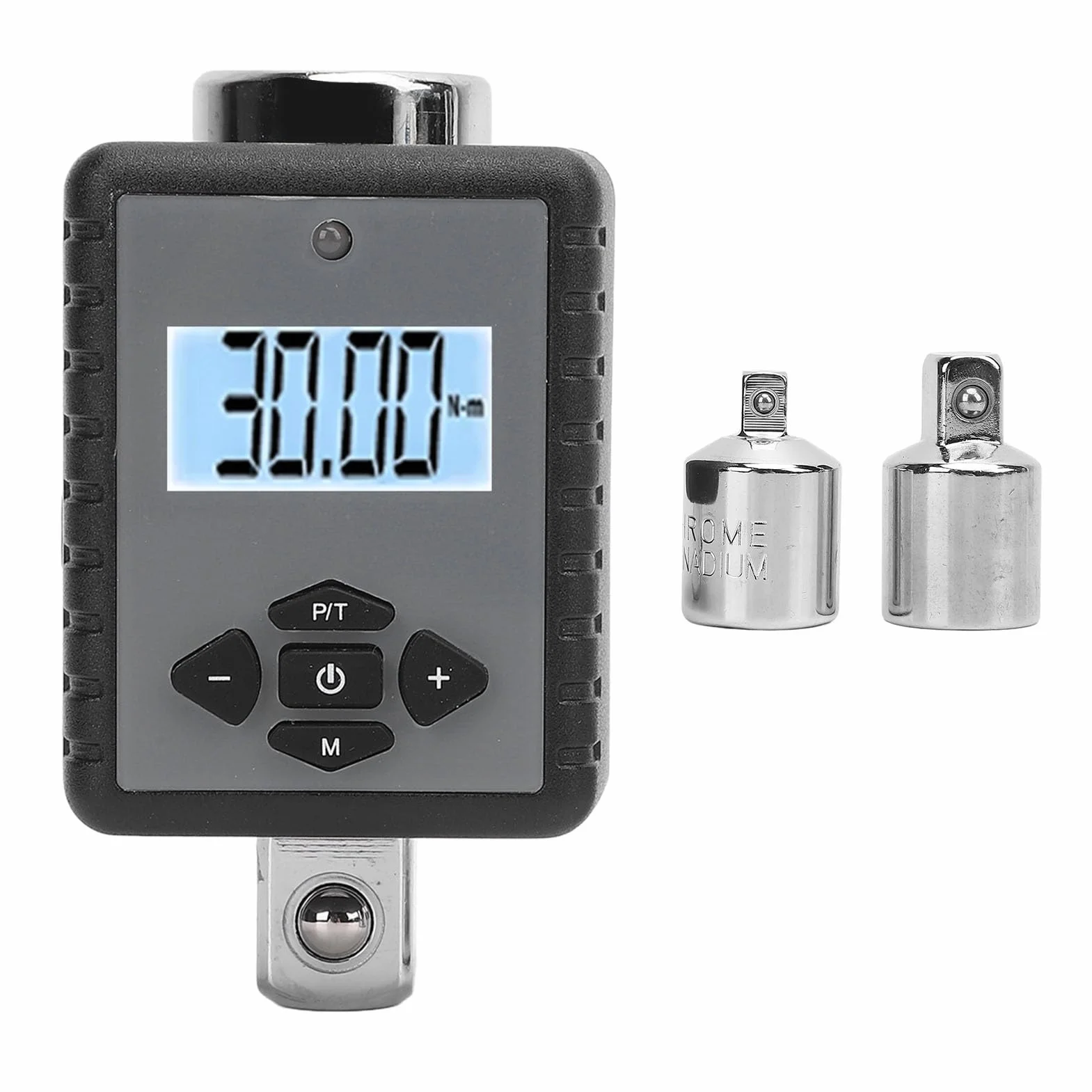 Drfeify 1 2-calowy Cyfrowy Adapter Klucza Skrętnego Stalowy ABS Elektroniczny Konwerter Klucza Skrętnego 17 na 340 N.m Pamięć Brzęczyka LED dla Mechaników Samochodowych i Motocyklowych