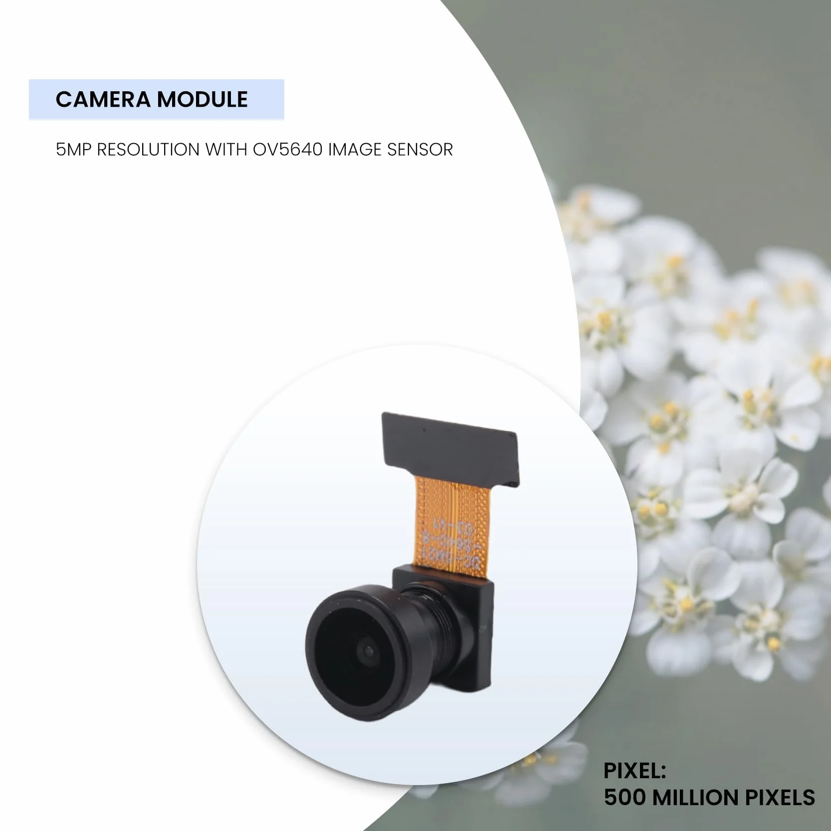 OV5640 moduł kamery do ESP32-CAM Soft Board 5 milionów pikseli High Definition, autofokus 24-pinowy odstęp 0,5 mm, łatwa instalacja, łatwy w obsłudze (C)