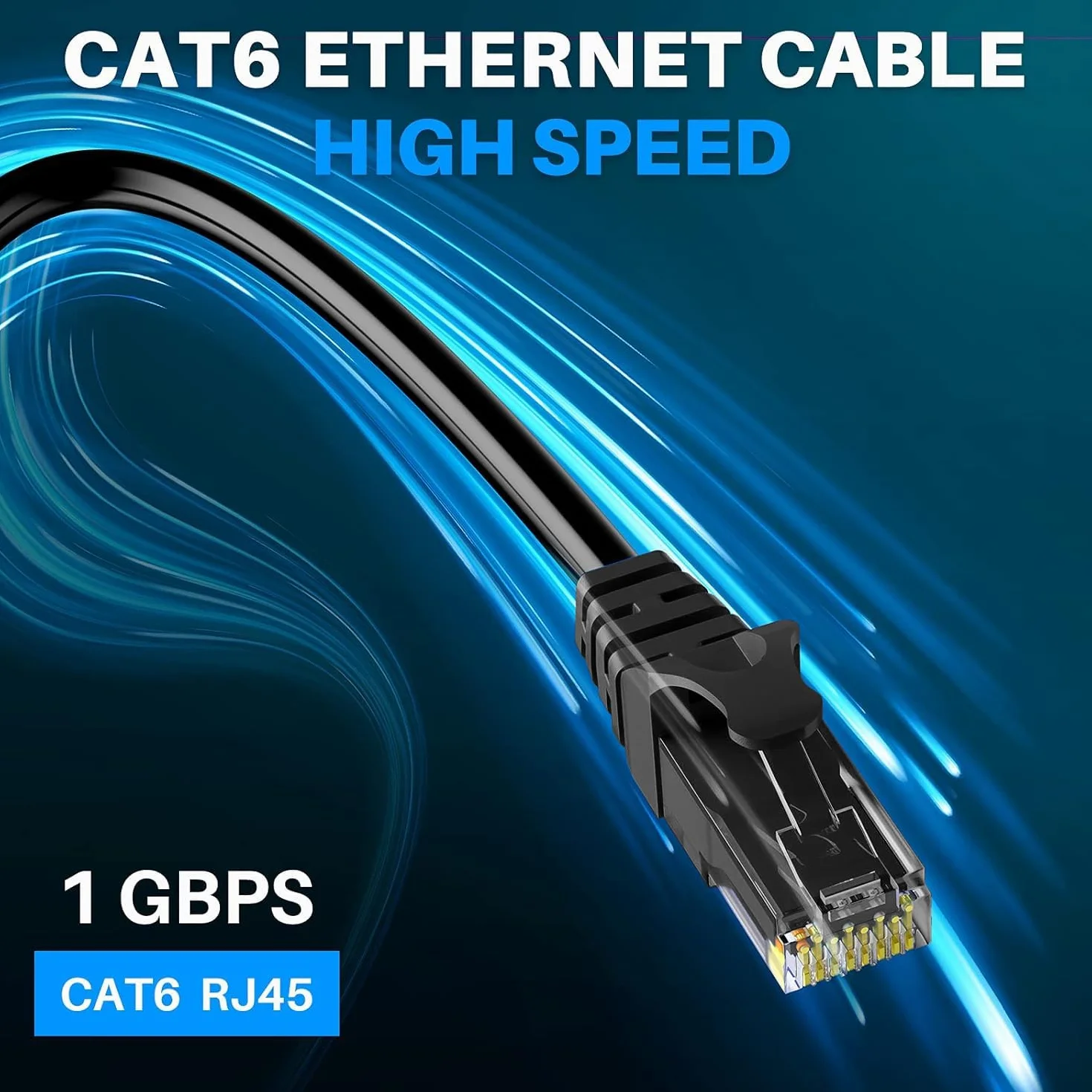CAT6 kabel Ethernet 40m czarny wodoszczelny Gigabit UTP CCA RJ45 LAN do kamery POE