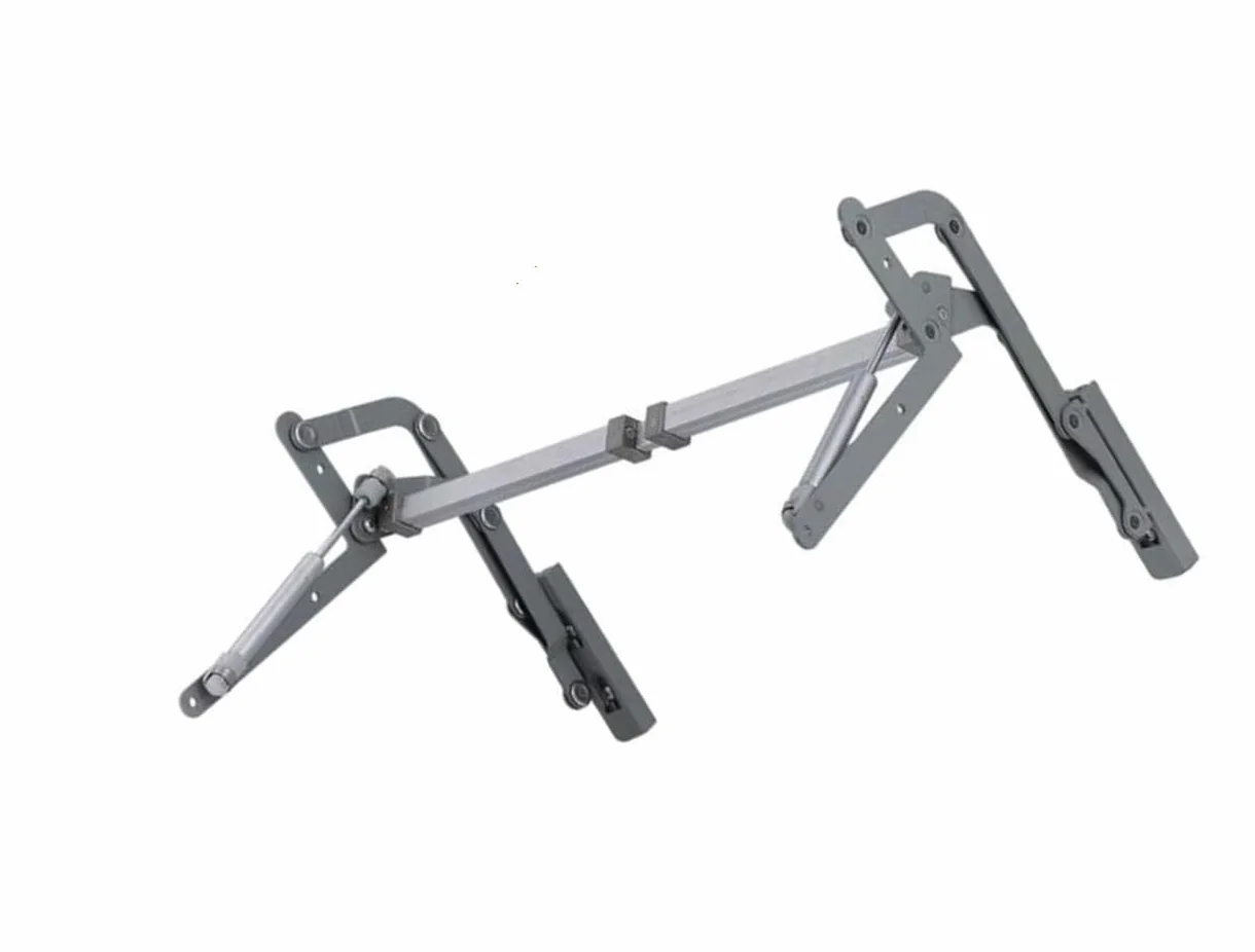 Pneumatyczny mechanizm podnoszenia szafki kuchennej Wspornik zawiasu obrotowego do szafek o szerokości 60–90 cm, sprężyna gazowa 250 N Zestaw wsporników pionowych (maksymalna waga drzwi 5 kg)