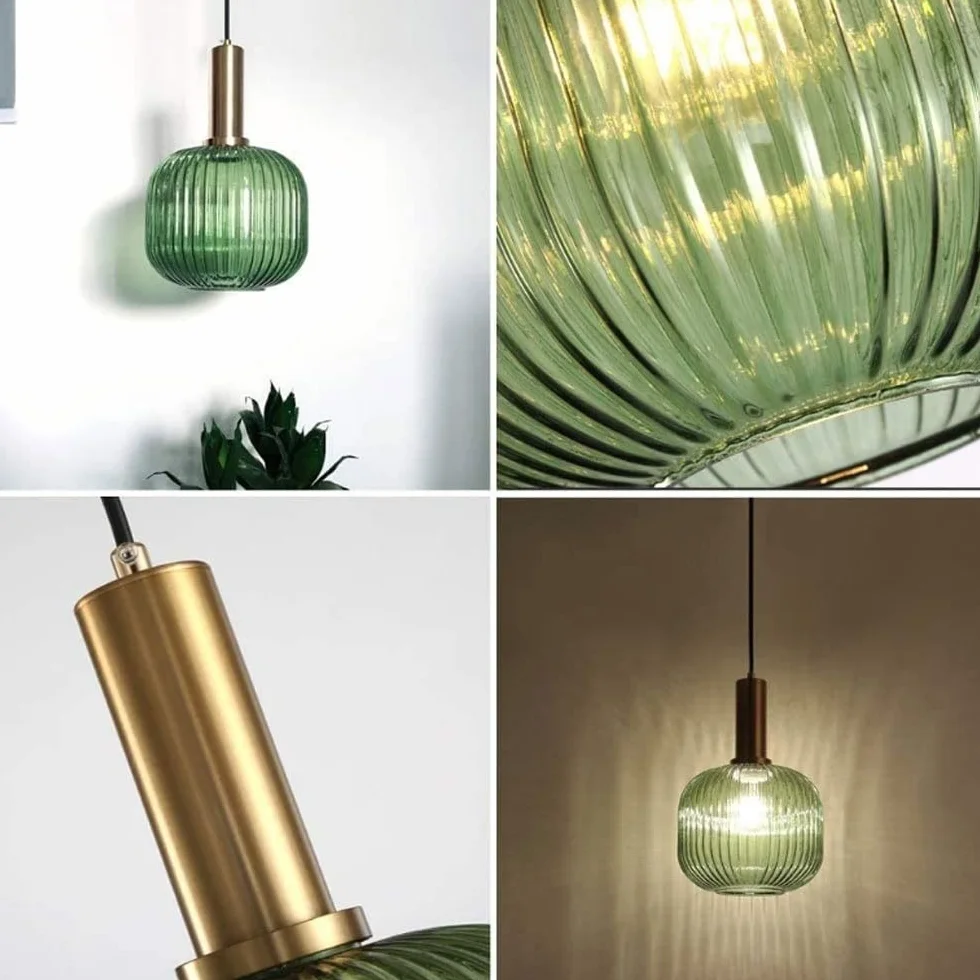 Szklana lampa wisząca, nowoczesna okrągła lampa sufitowa, metalowy żyrandol E27 Edison, kreatywna prostota, wisząca lampa zwisająca, pojedyncza głowica, oświetlenie w stylu nordyck