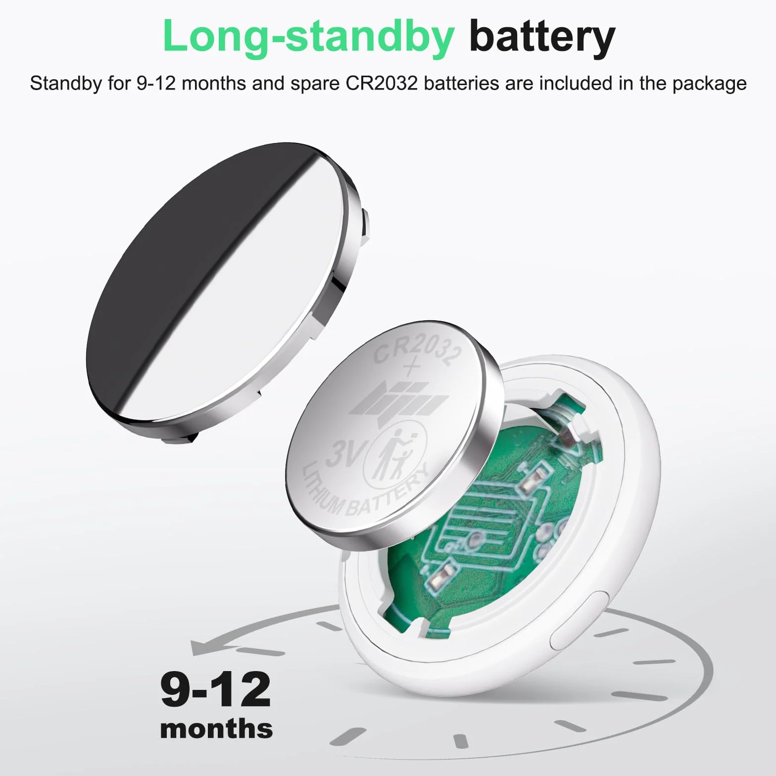 Smart Air Tracker Tag kompatybilny z Apple Where is? (tylko iOS) Bluetooth Lokalizator Key Finder 4-Pack Biały