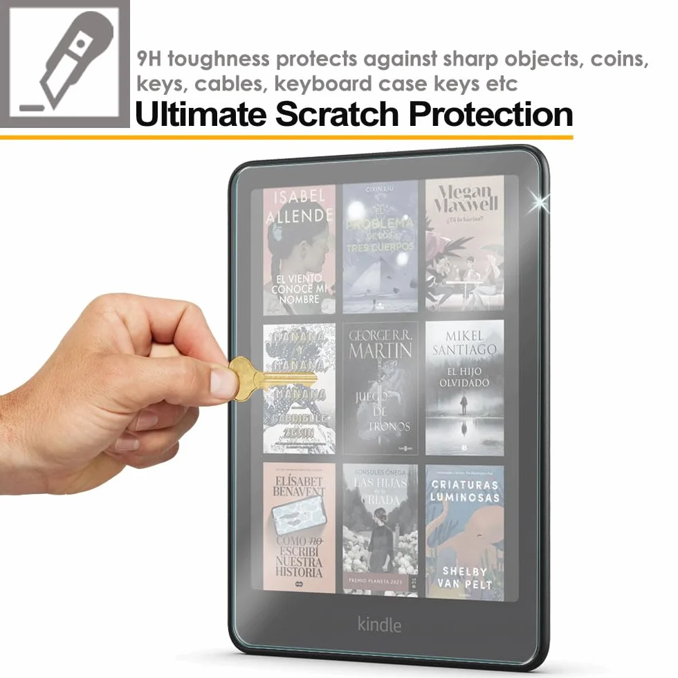 TECHGEAR Matowy szklany ekran do 17.8 cm Amazon Kindle Paperwhite/Signature/Kids/Kindle Colorsoft (2024 / 12. generacji) [antyodblaskowy] [matowy] ochraniacz ekranu ze szkła hartowanego [9H] [odporny