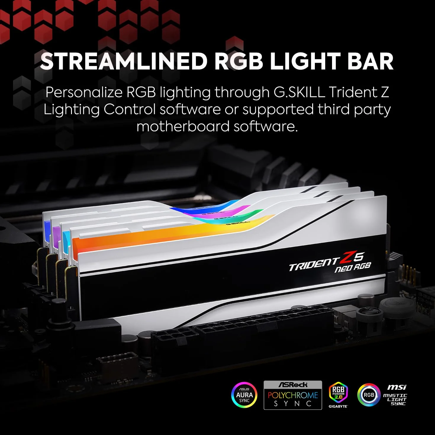 G.SKILL Trident Z5 Neo RGB DDR5 RAM 64 GB (2 x 32 GB) 6000 MT/s CL30 biały matowy