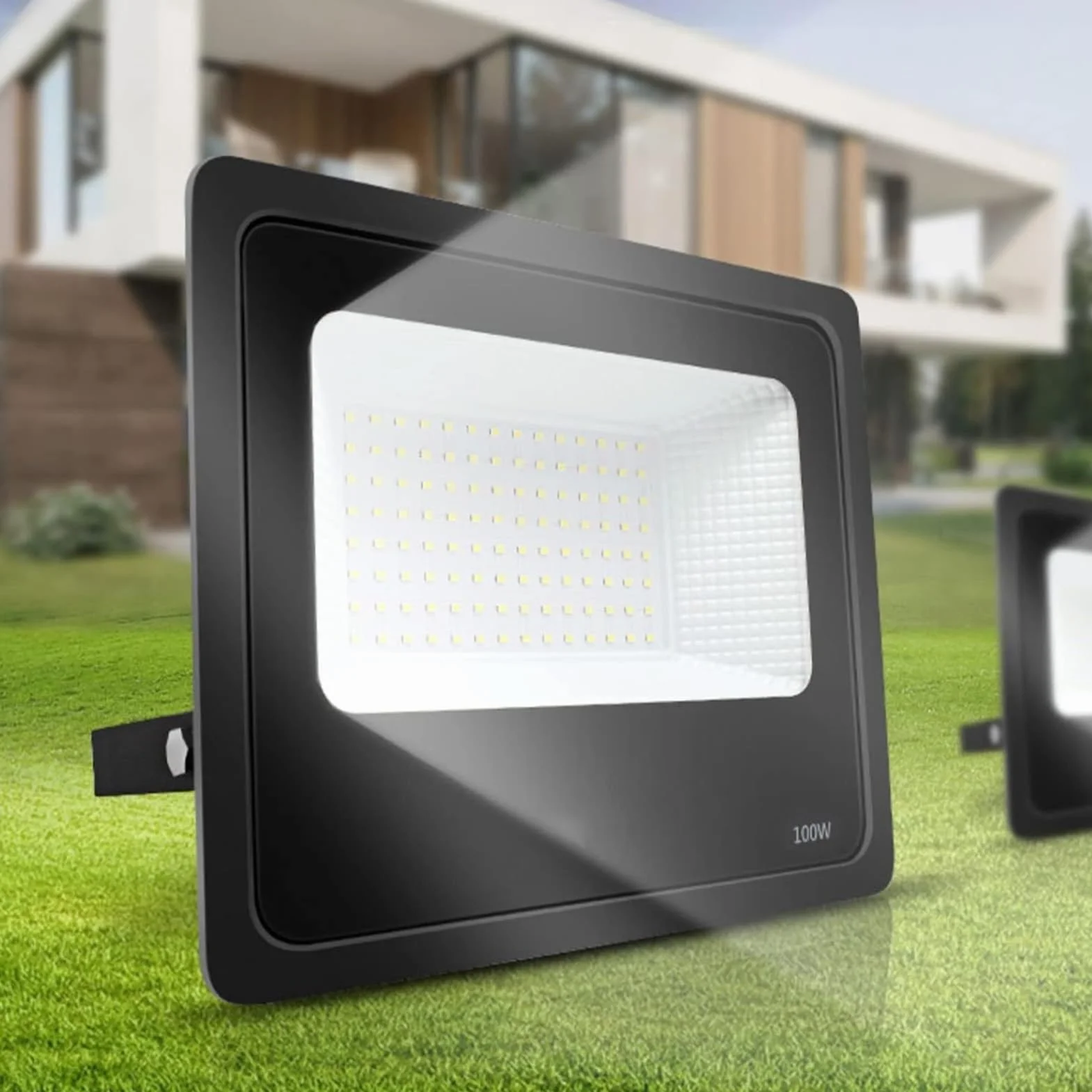 lampy solarne, Superjasne, zimne, białe światło reflektorowe 6500K, IP65, do użytku na zewnątrz, w garażu boiska sportowego(200W)