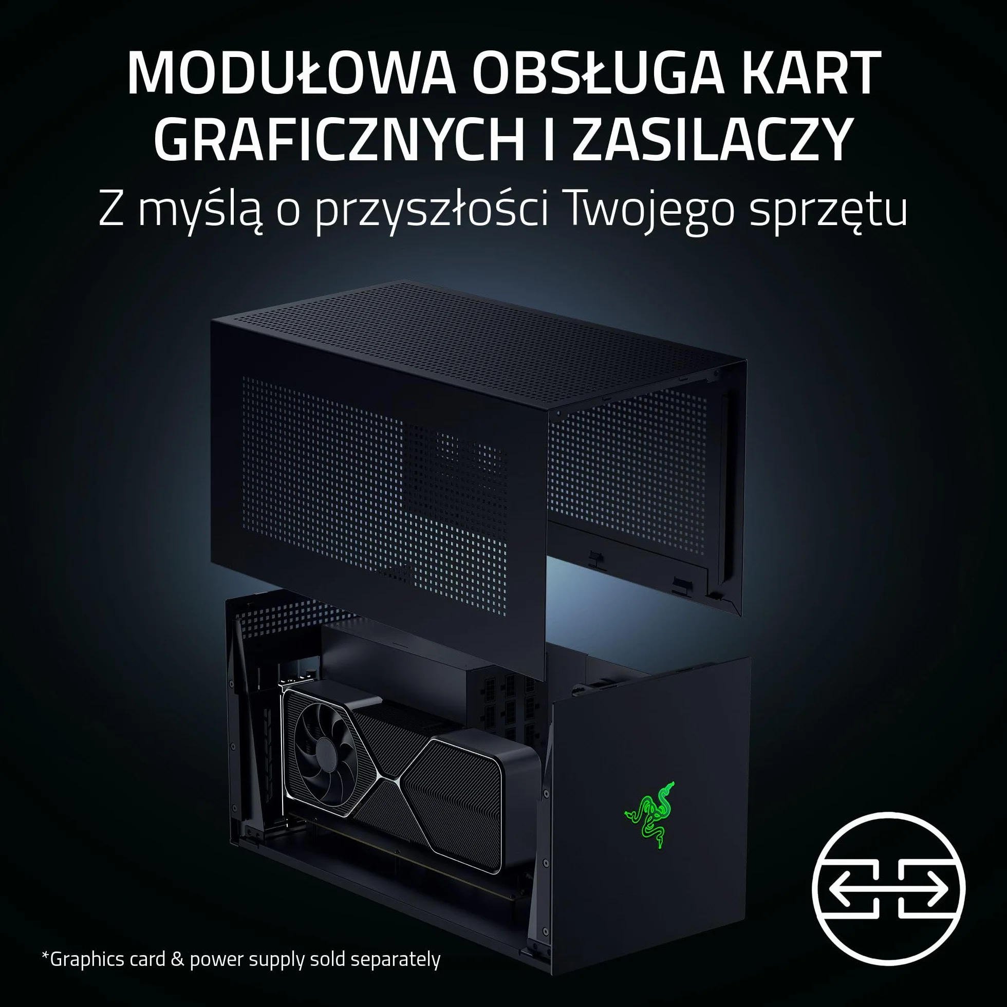Razer Core X V2 Zewnętrzna obudowa graficzna Thunderbolt 5 PCIe Czarny