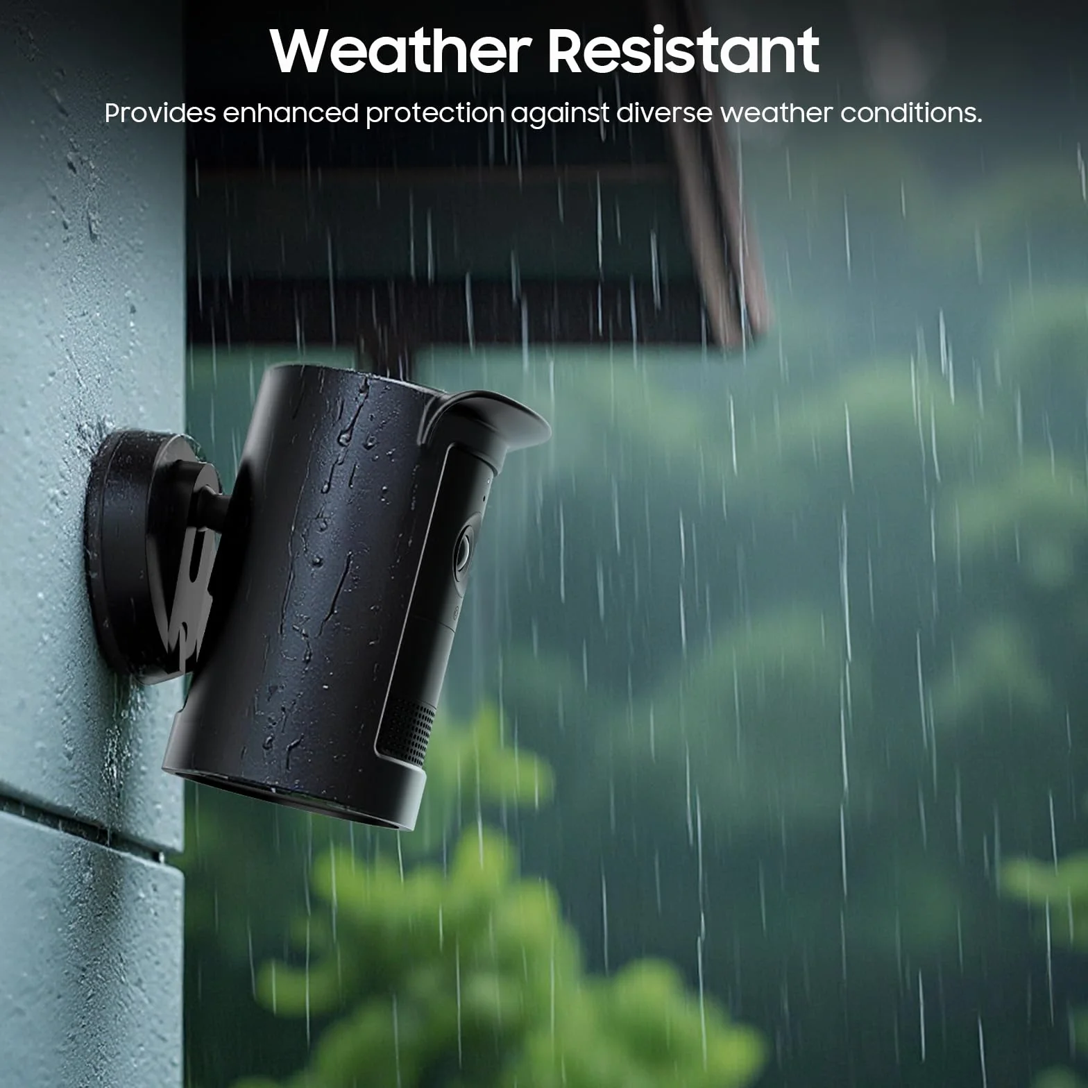 Fintie Silikonowe Etui Ochronne do Ring Outdoor Cam Plus, Czarne, Odporne na Warunki Atmosferyczne