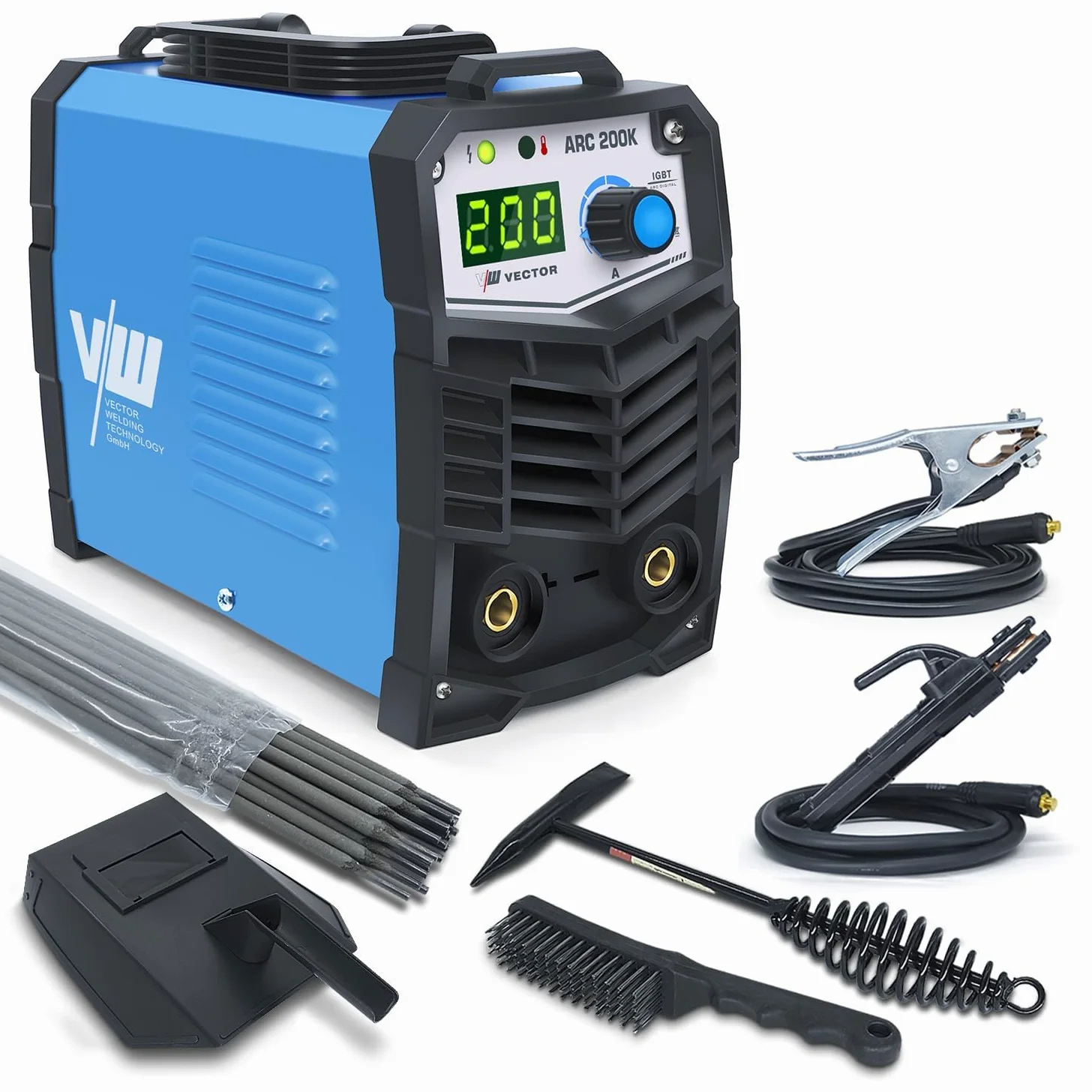 Spawarka elektrodowa 200 A MMA spawarka inwertorowa inwerter elektrody spawarka elektryczna 200 A zestaw ARC200K VECTOR WELDING