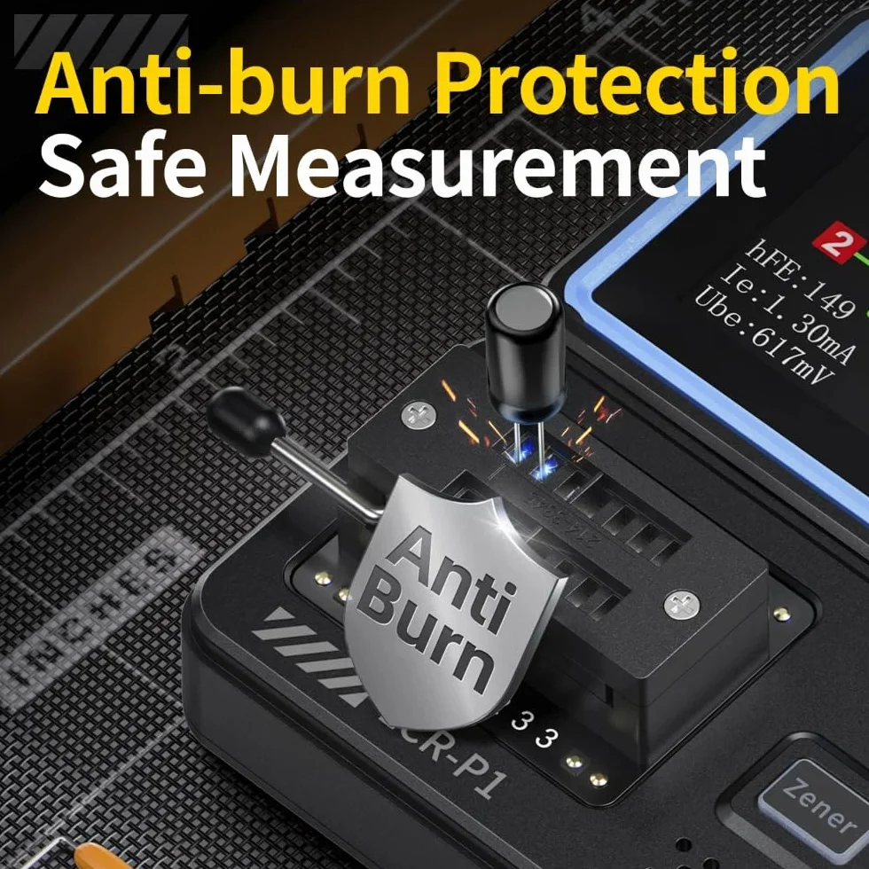 DollaTek Tranzystor tester kondensatora tester kondensatora tranzystora SMD wielofunkcyjny tester komponentów elektronicznych Dioda Trioda ESR NPN PNP Tester MOSFET LCR Anti-burn